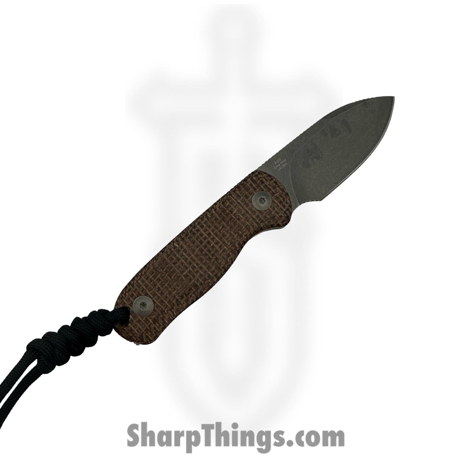 Kizer Cutlery - 1094A1- Drop Bear - Fixed Blade Knife - AEB-L Stone Wash Spearpoint -Brown Burlap Micarta - Image 2