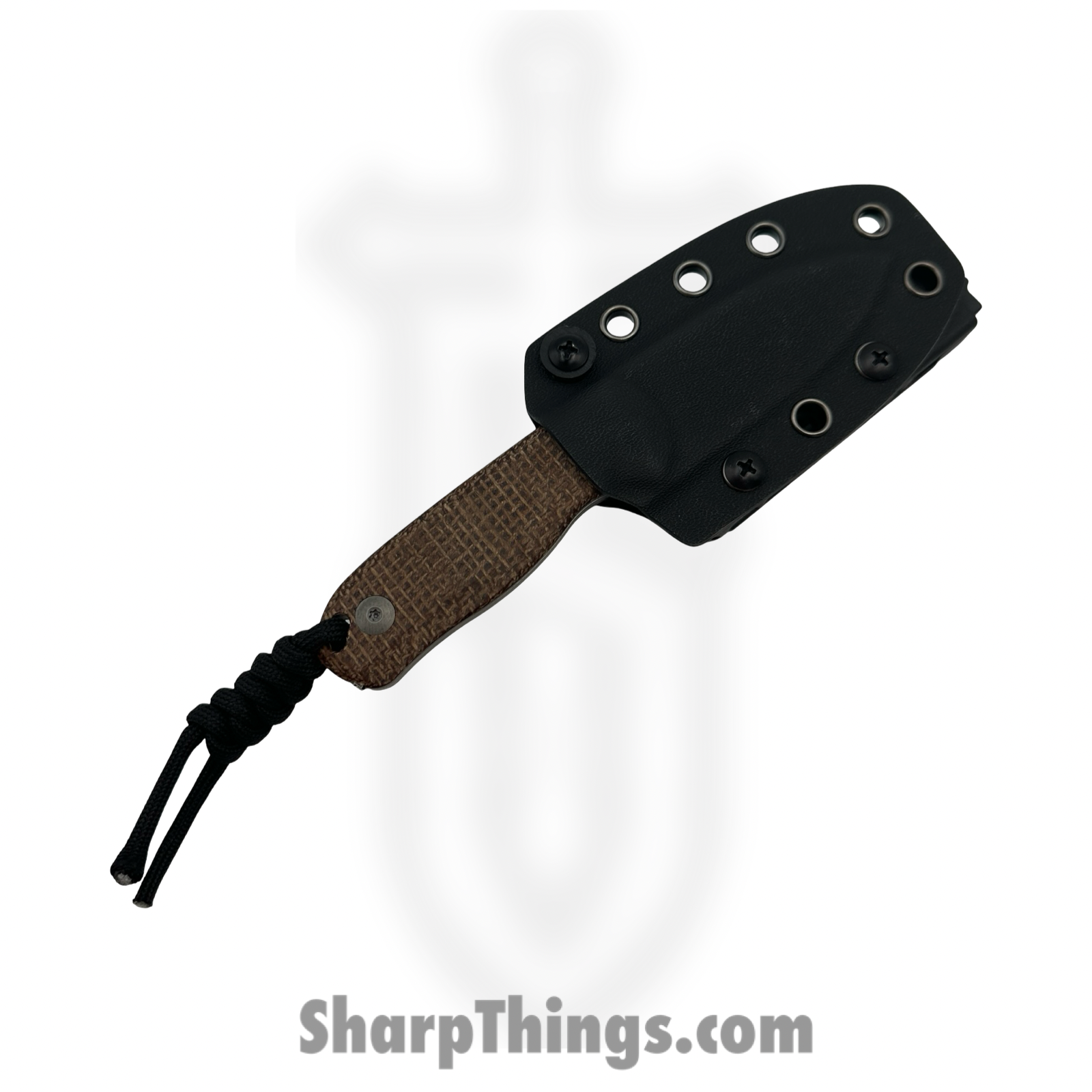 Kizer Cutlery - 1094A1- Drop Bear - Fixed Blade Knife - AEB-L Stone Wash Spearpoint -Brown Burlap Micarta - Image 4