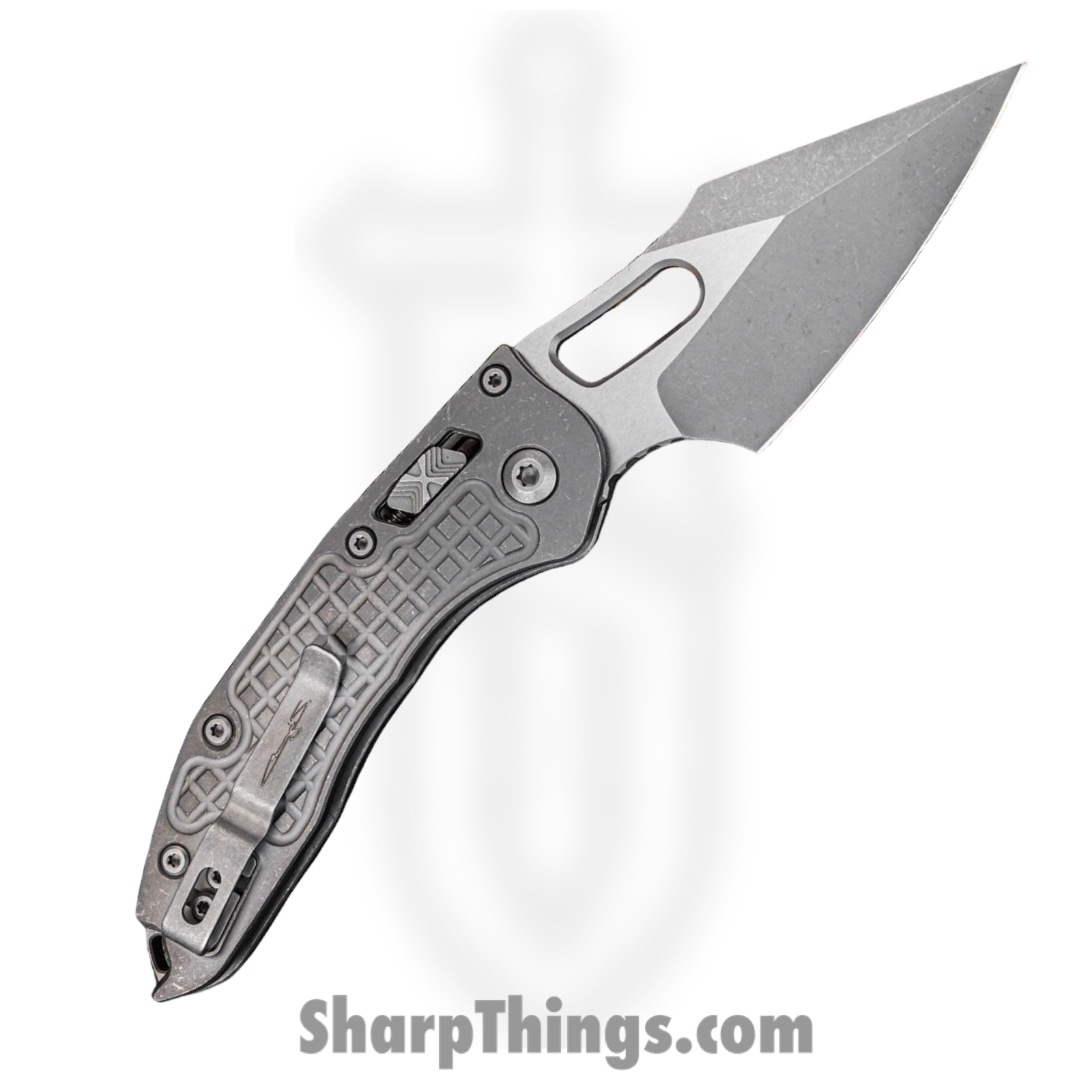 Microtech - 169RL-10APFRMS1 - Stitch - Folding Knife - M390 Apocalyptic Wharncliffe - Frag Titanium - Apocalyptic - Image 2