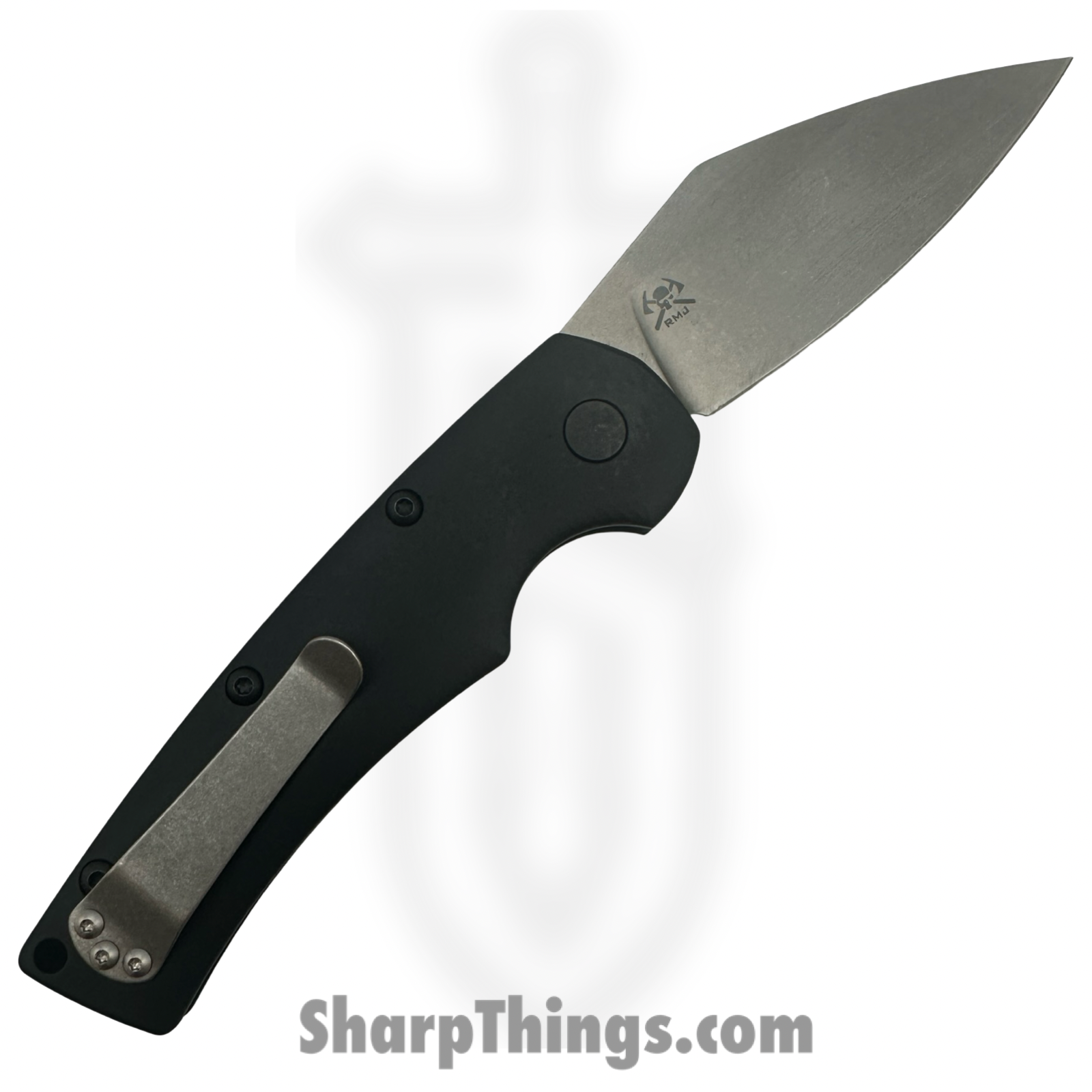 Defiant 7 - D7-Sax-SW-BK - Seax - Automatic Knife - CPM MagnaCut Stonewash Seax - Aluminum - Black - Image 2