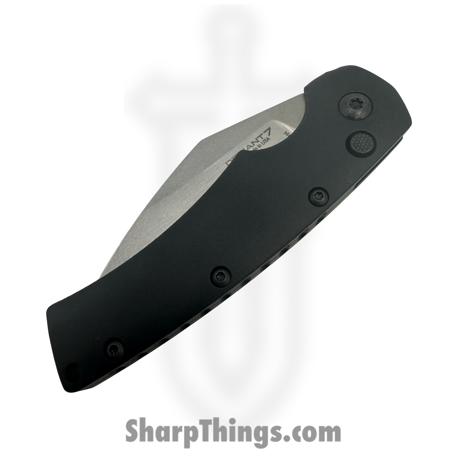 Defiant 7 - D7-Sax-SW-BK - Seax - Automatic Knife - CPM MagnaCut Stonewash Seax - Aluminum - Black - Image 6