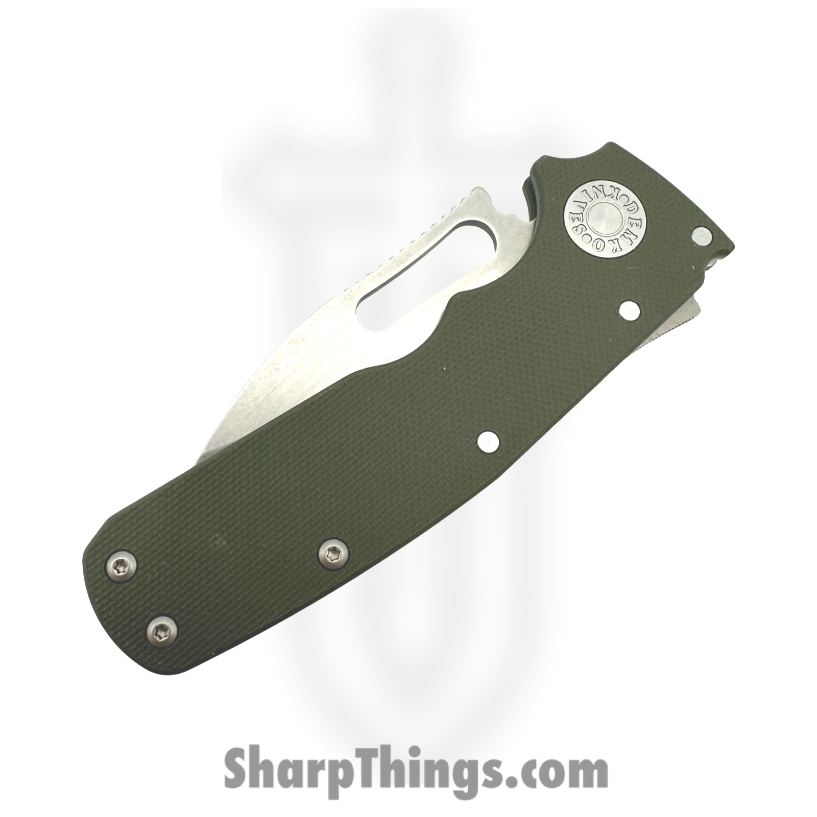 Demko Knives - DEM19233 - Shark Cub - Folding Knife - CPM 20CV Stonewash Spear Point - G10 - OD Green - Image 3