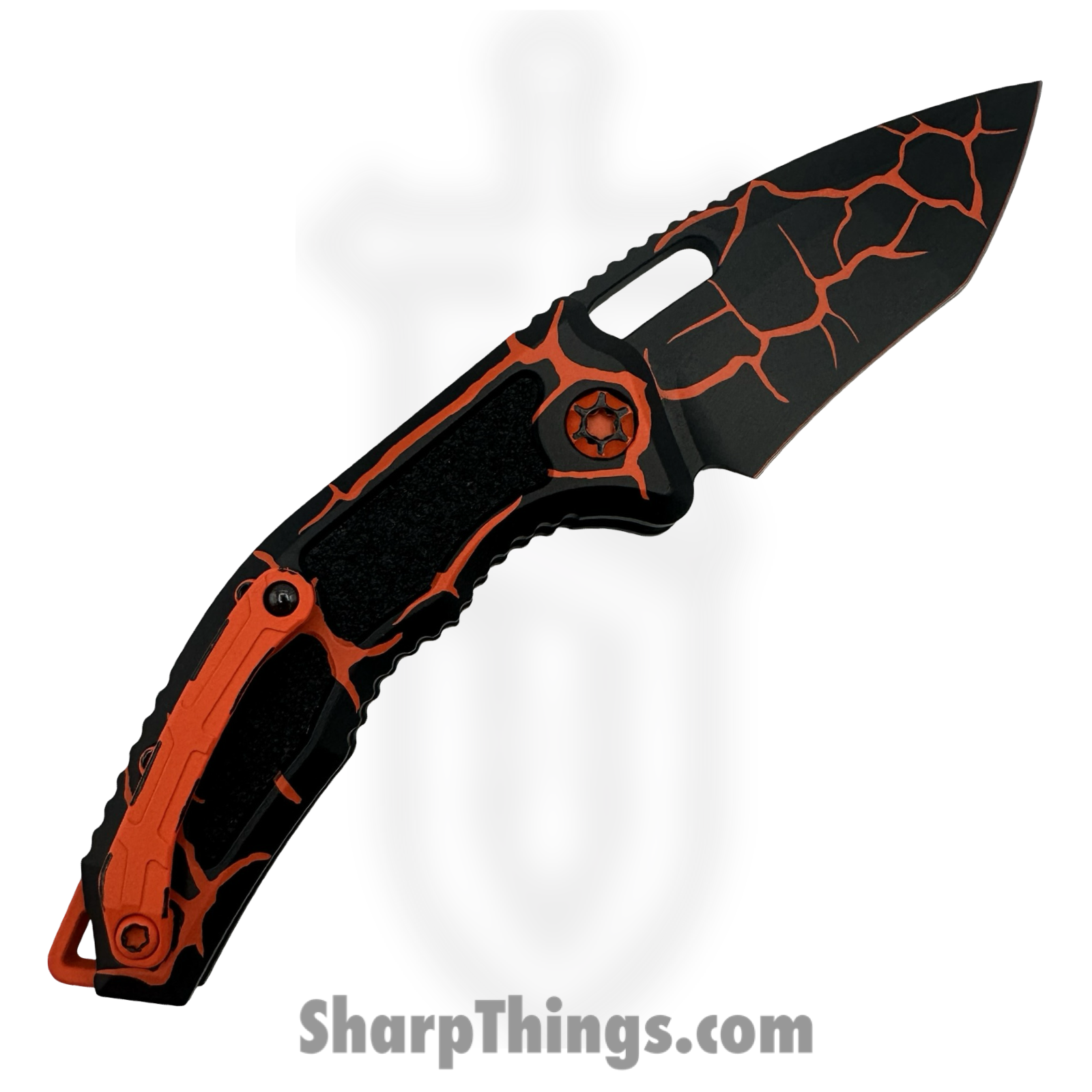 Heretic Knives - H012-MAG-OG - Medusa - Automatic Knife - CPM MagnaCut Coated Recurve - Aluminum - Magma Orange - Image 2