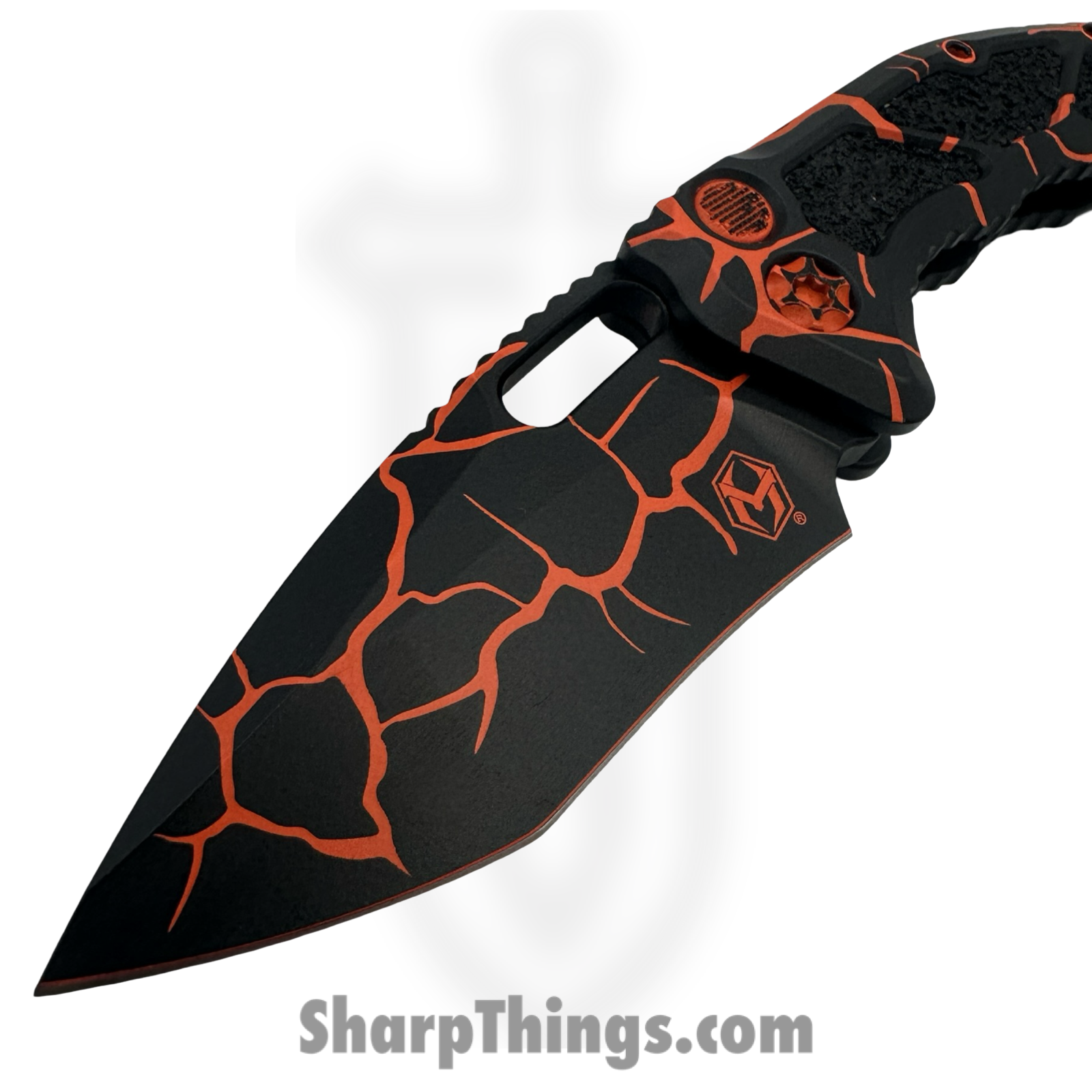 Heretic Knives - H012-MAG-OG - Medusa - Automatic Knife - CPM MagnaCut Coated Recurve - Aluminum - Magma Orange - Image 3