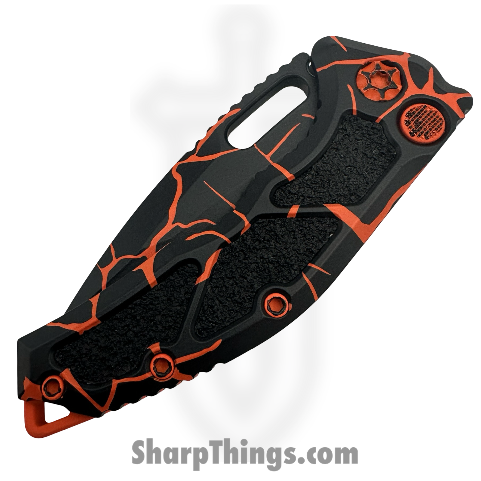Heretic Knives - H012-MAG-OG - Medusa - Automatic Knife - CPM MagnaCut Coated Recurve - Aluminum - Magma Orange - Image 4