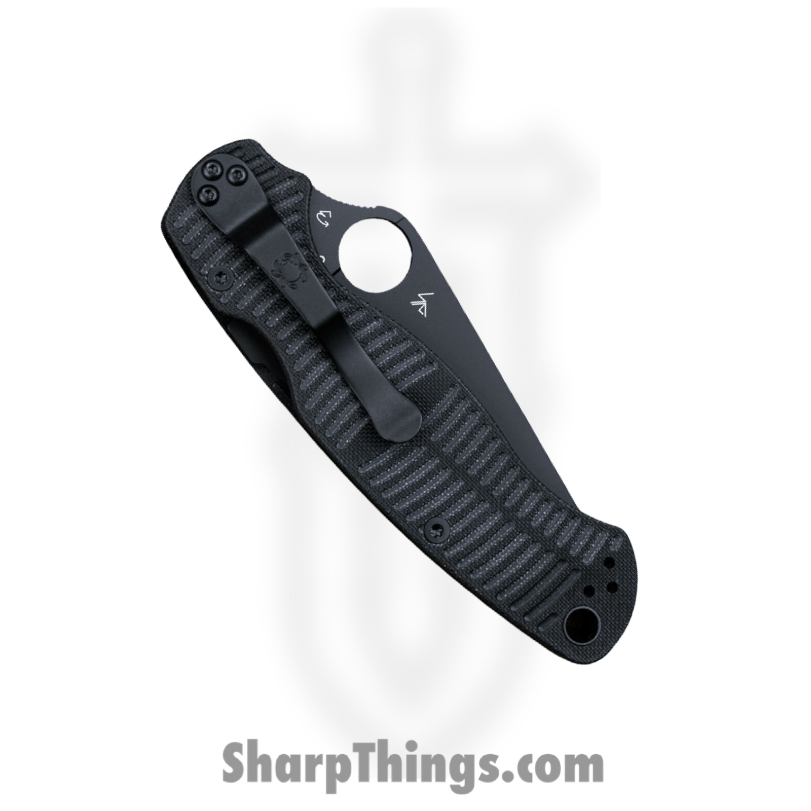 Spyderco - SC81GMCBKP2 - Para Military 2 - Folding Knife - CPM MagnaCut Coated Clip Point - G10 - Black - Image 4