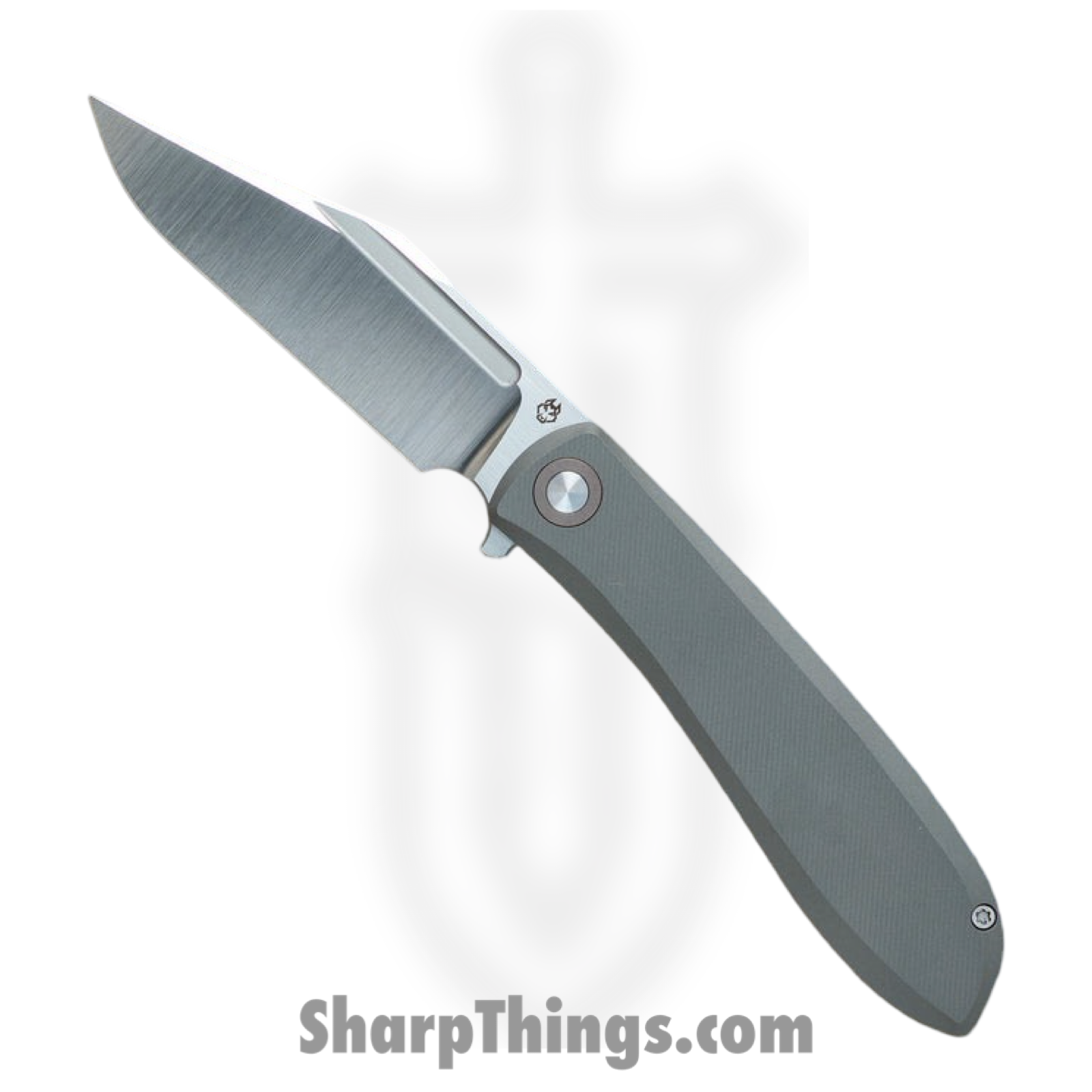 Jack Wolf Knives - SCUFF-01-TITAN-MILLED - Scuffle - Folding Knife - S90V Satin Clip Point - Milled Titanium - Natural