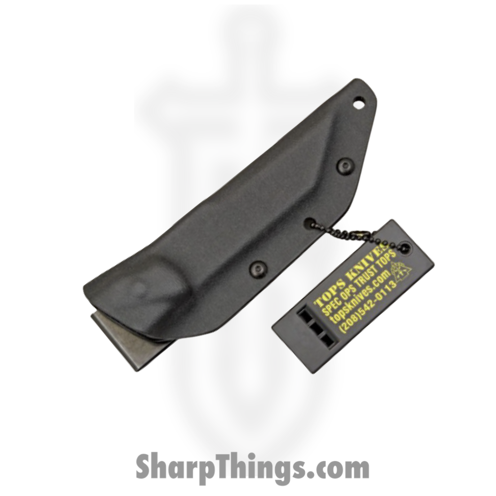 Tops - TPBBITE01 - Back Bite - Fixed Blade Knife - 1095 Cro-Van Coated Modified Tanto - Linen Micarta - Gray - Image 4