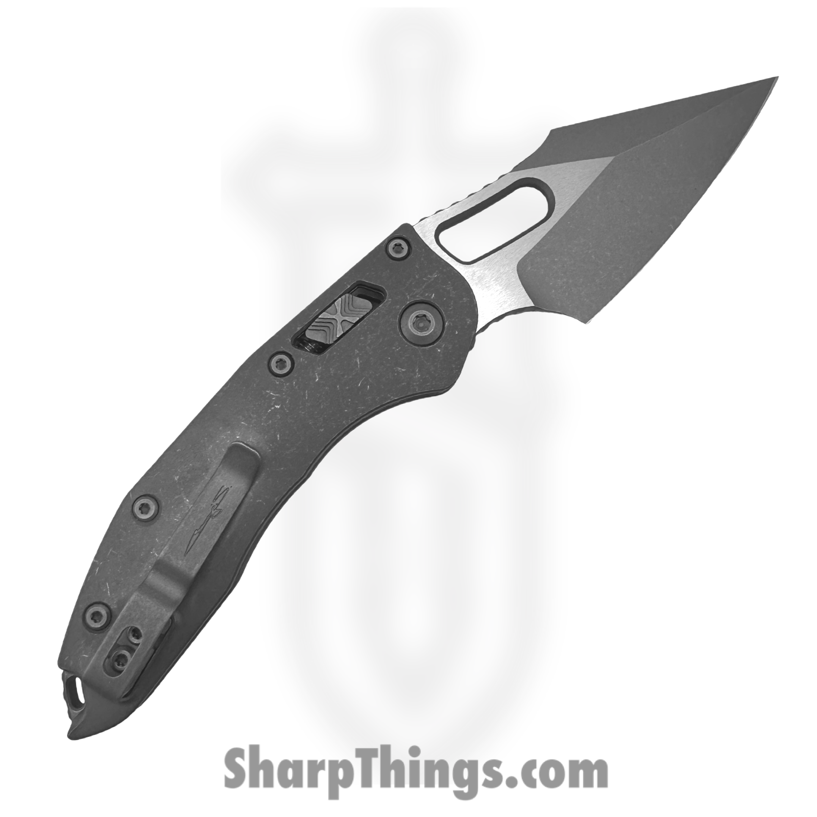 Microtech - 169RL-169RL-10APMS1 - Stitch - Folding Knife - M390MK Apocalyptic Wharncliffe -Titanium Handles - Apocalyptic - Image 2