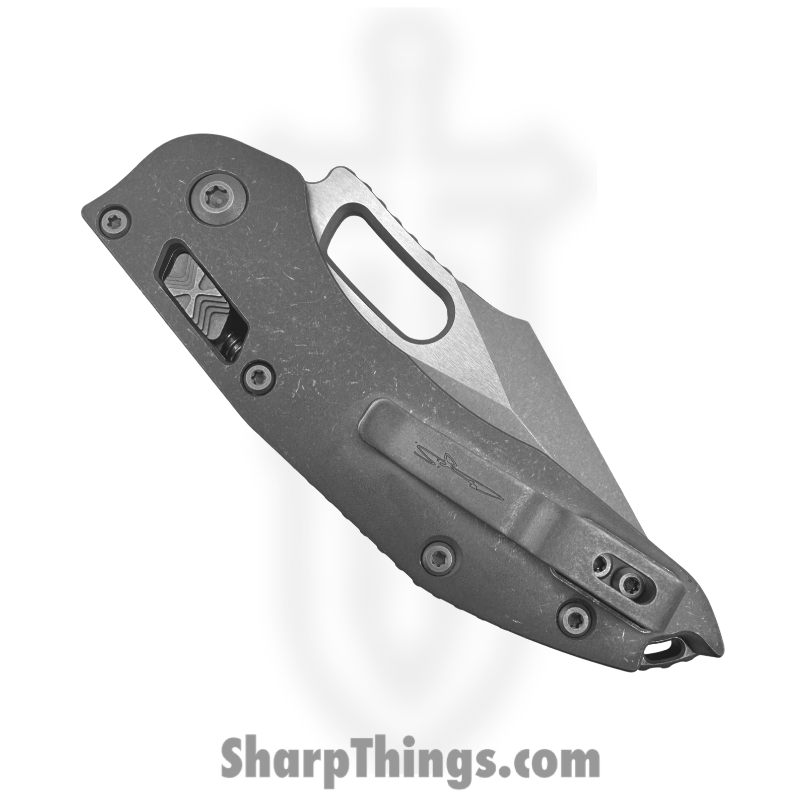 Microtech - 169RL-169RL-10APMS1 - Stitch - Folding Knife - M390MK Apocalyptic Wharncliffe -Titanium Handles - Apocalyptic - Image 4