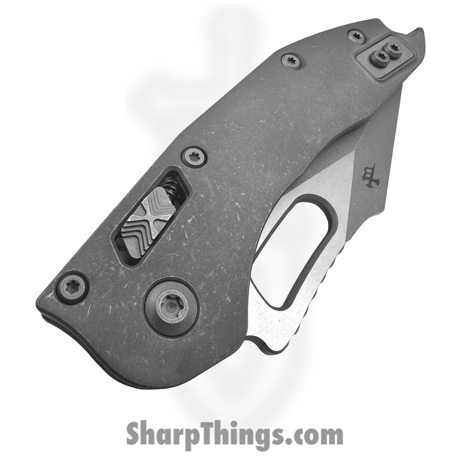 Microtech - 169RL-169RL-10APMS1 - Stitch - Folding Knife - M390MK Apocalyptic Wharncliffe -Titanium Handles - Apocalyptic - Image 5