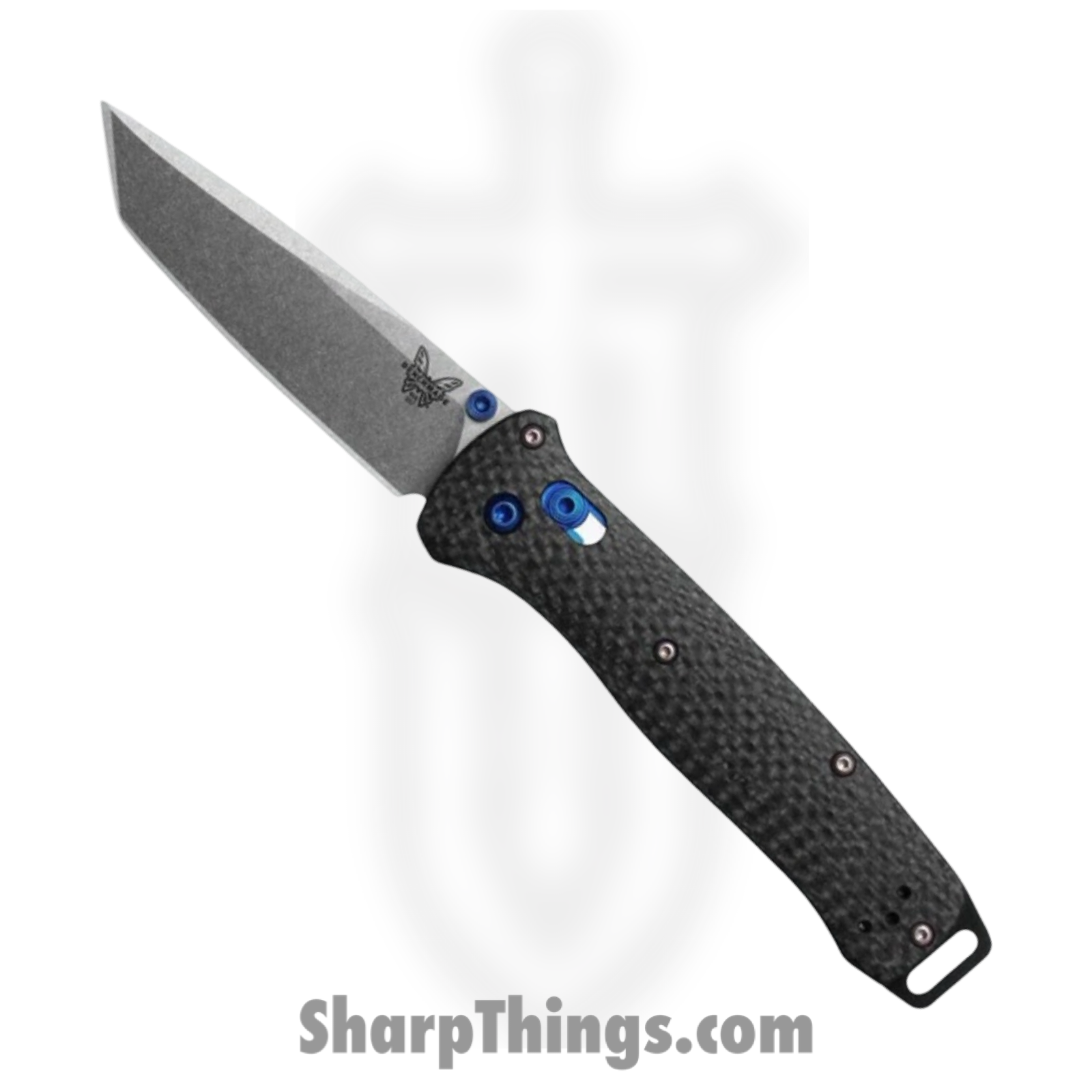 Benchmade - 537-09 - Bailout - Folding Knife - M390 Satin Tanto - Carbon Fiber - Black Blue
