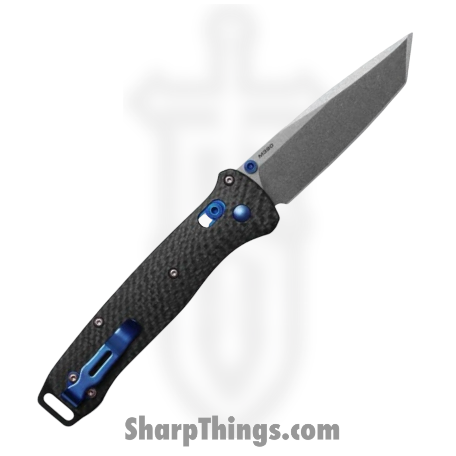 Benchmade - 537-09 - Bailout - Folding Knife - M390 Satin Tanto - Carbon Fiber - Black Blue - Image 2