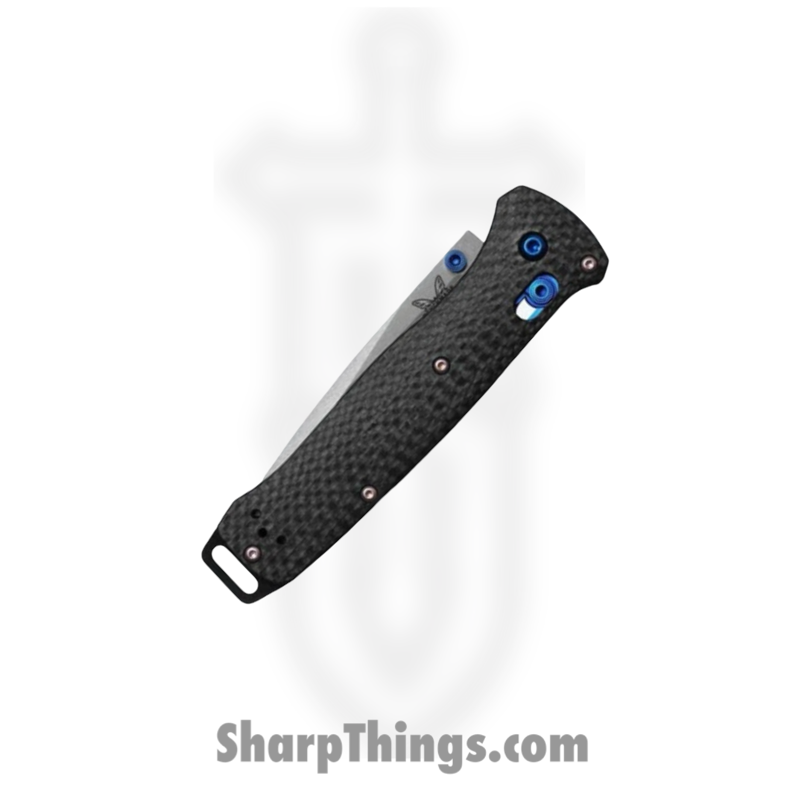 Benchmade - 537-09 - Bailout - Folding Knife - M390 Satin Tanto - Carbon Fiber - Black Blue - Image 4