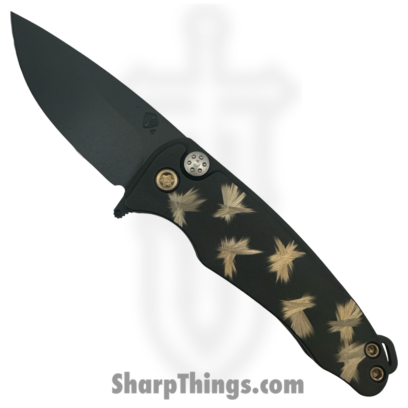 Medford Knife and Tool - MKT394PQ-30PV-T1CP-BP - Smooth Criminal - Folding Knife - S45VN Coated Drop Point - Titanium "Birds of Paradise" - Black Bronze