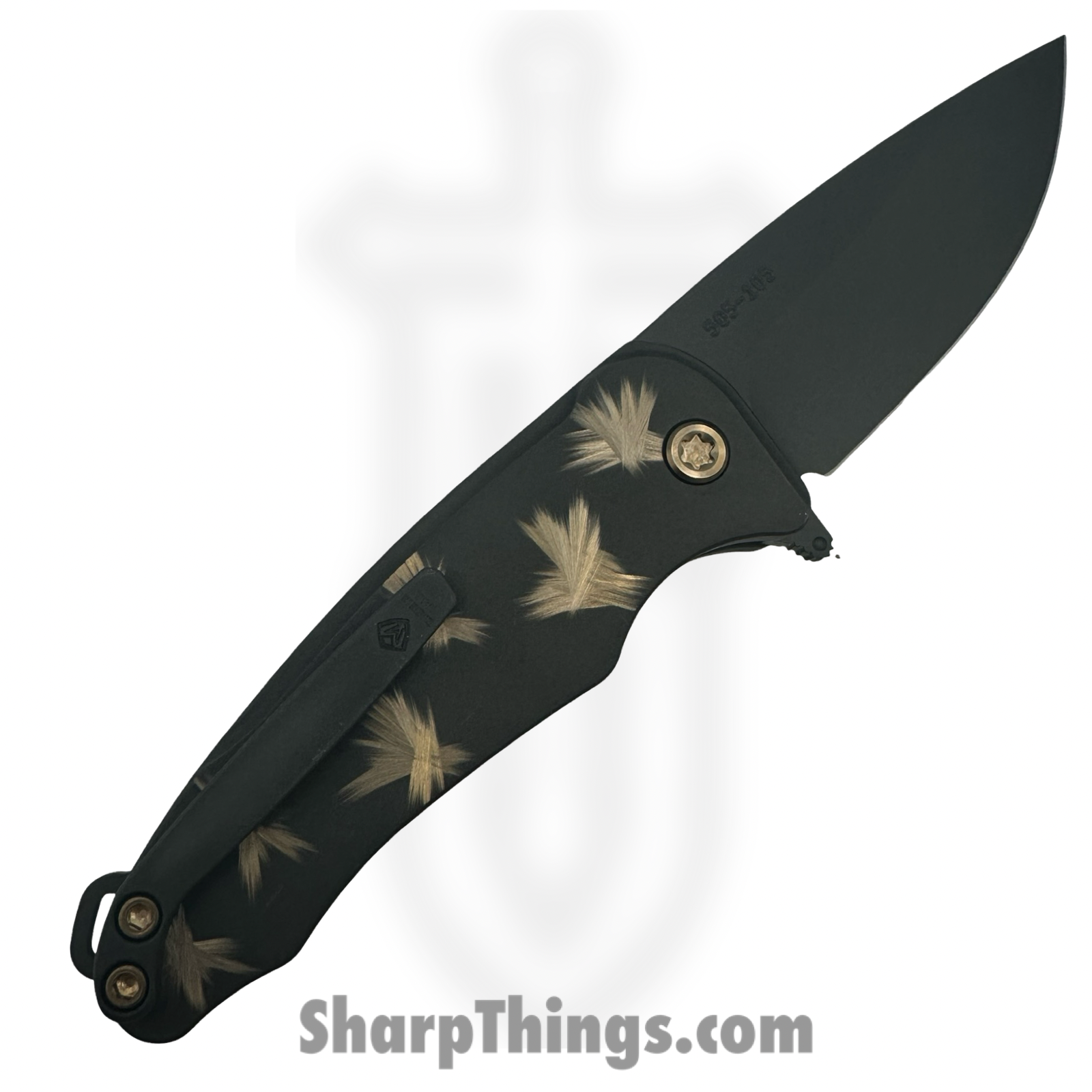 Medford Knife and Tool - MKT394PQ-30PV-T1CP-BP - Smooth Criminal - Folding Knife - S45VN Coated Drop Point - Titanium "Birds of Paradise" - Black Bronze - Image 2