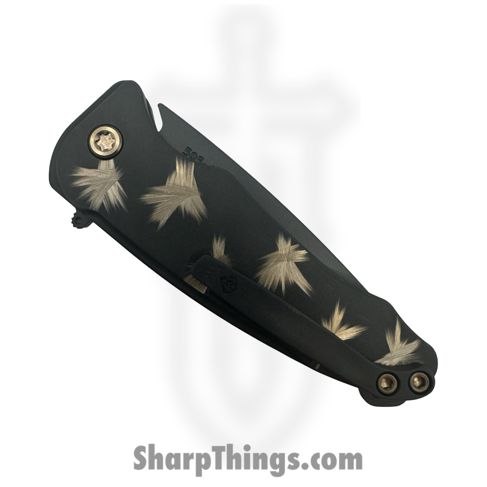 Medford Knife and Tool - MKT394PQ-30PV-T1CP-BP - Smooth Criminal - Folding Knife - S45VN Coated Drop Point - Titanium "Birds of Paradise" - Black Bronze - Image 5
