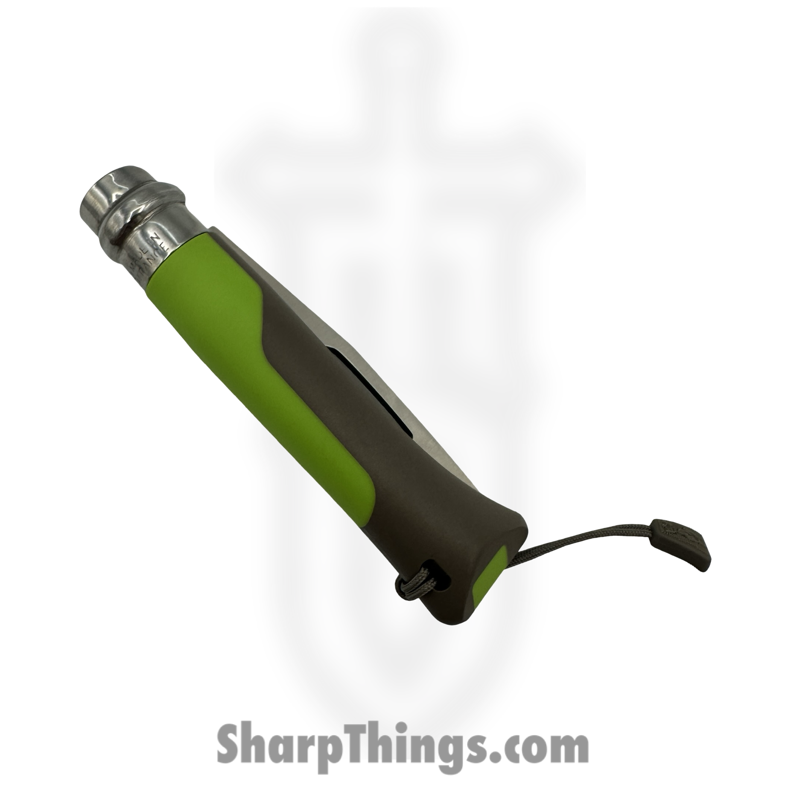 Opinel - OP01840GNGY - No 8 - Folding Knife - 12C27 Satin Drop Point -Silicone - Green - Image 4