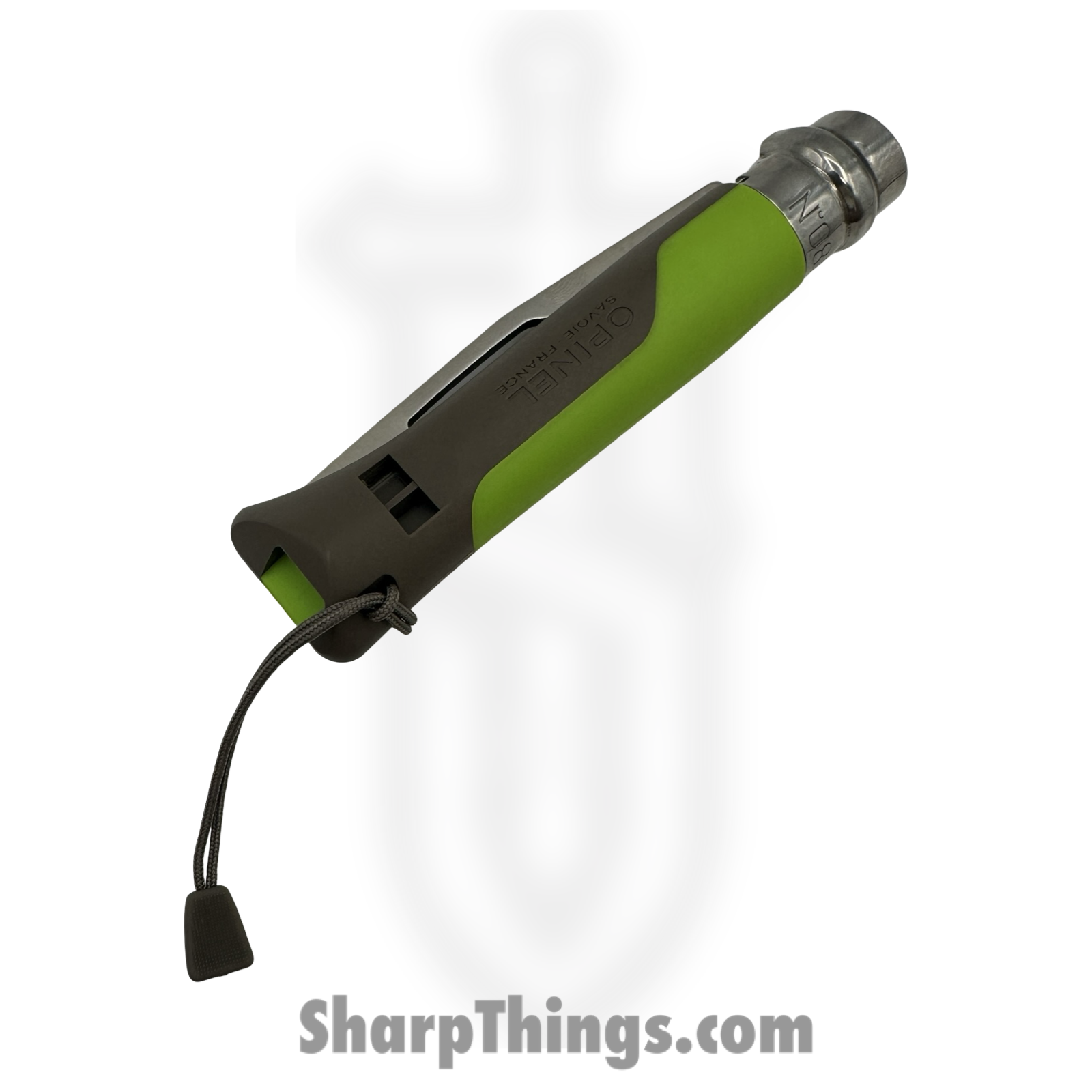 Opinel - OP01840GNGY - No 8 - Folding Knife - 12C27 Satin Drop Point -Silicone - Green - Image 3