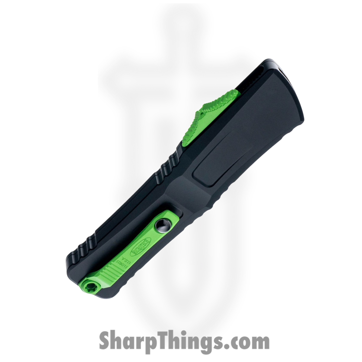 Microtech - 1143-1 GMSK - Combat Troodon Gen III - OTF Auto - M390MK Coated Drop Point - 6061-T6 Aluminum - Black|Green - Image 4
