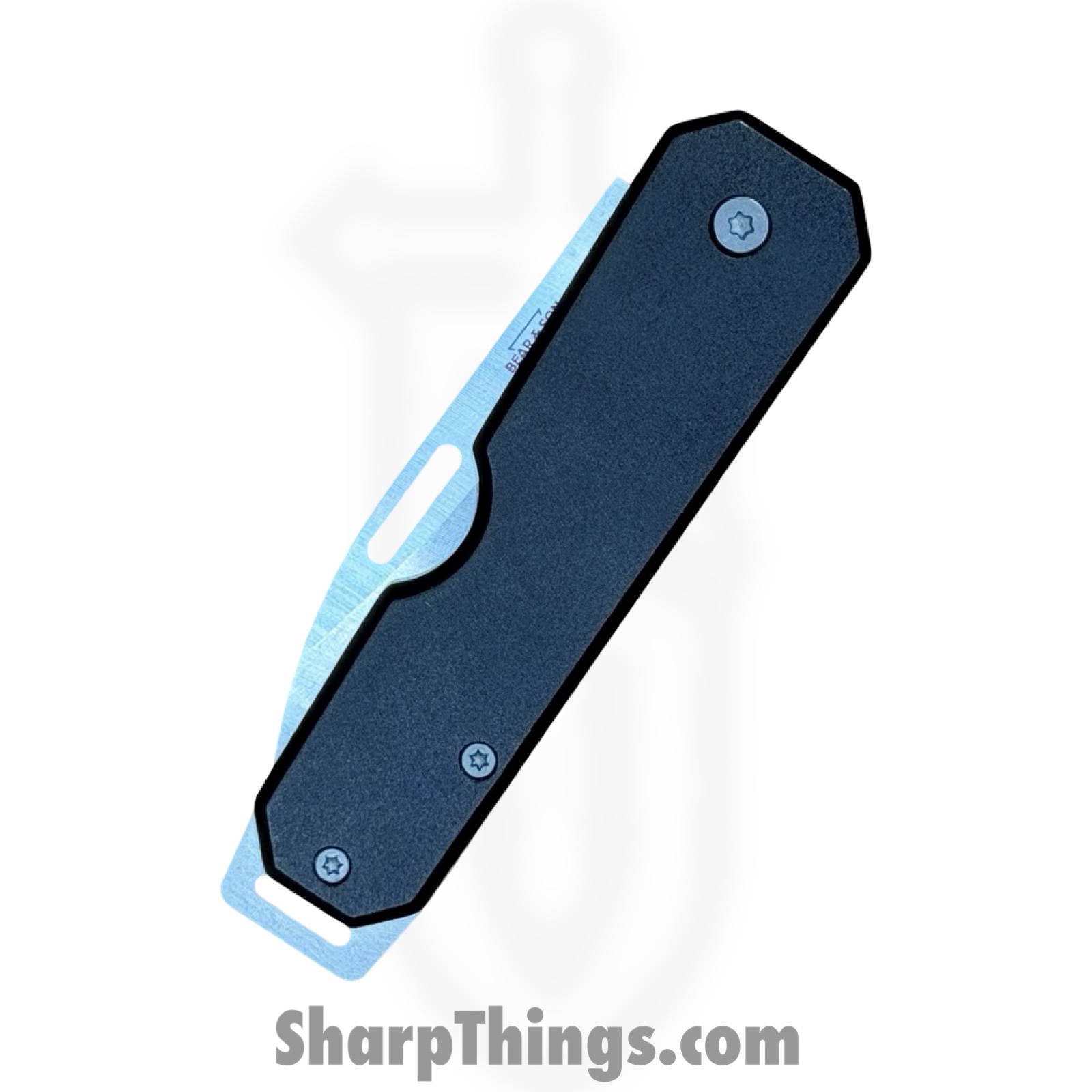 Bear & Son - BC110BK - Large Slip Joint - Folding Knife - Carbon Steel Satin Drop Point - Aluminum - Black - Image 4
