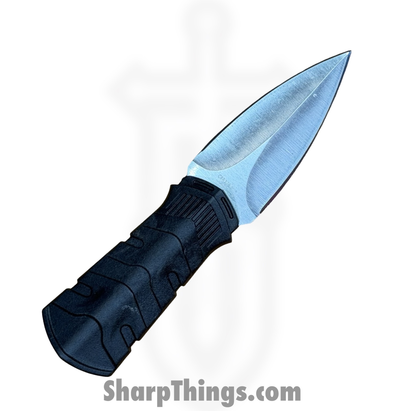Combat Ready - CBR378 - Neck Knife - Fixed Blade Knife - Stainless Satin Dagger - Nylon - Black - Image 2