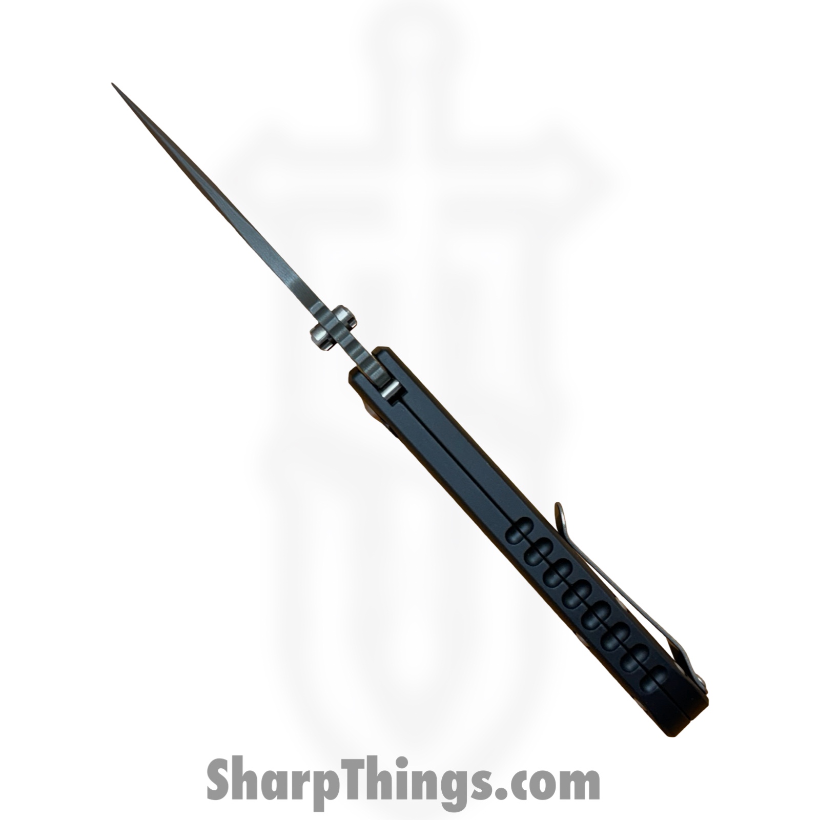 Defiant 7 - D7-TALOS-DAM - Talos - Folding Knife - Nichols Black Boomerang Damascus Drop Point - Titanium - Black - Image 4