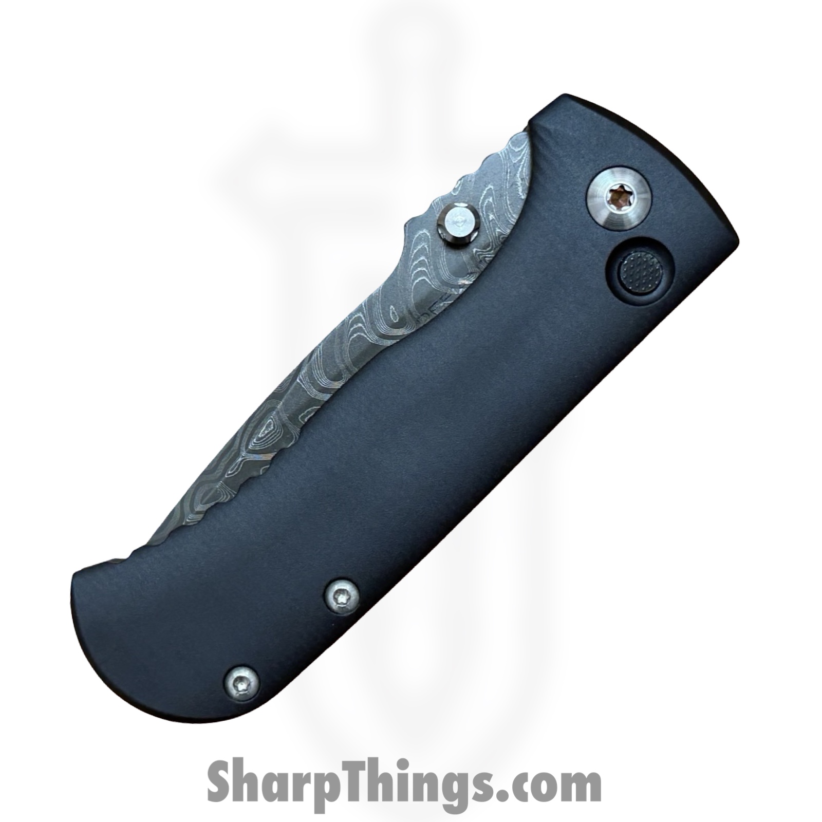 Defiant 7 - D7-TALOS-DAM - Talos - Folding Knife - Nichols Black Boomerang Damascus Drop Point - Titanium - Black - Image 7