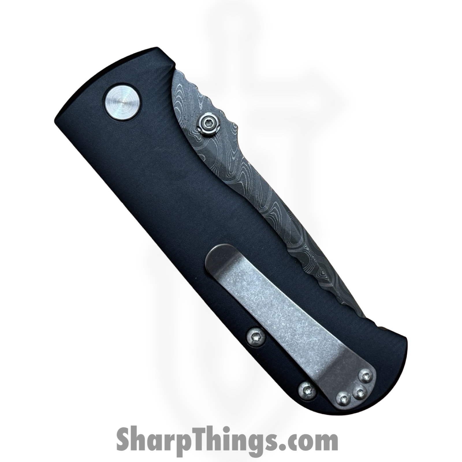 Defiant 7 - D7-TALOS-DAM - Talos - Folding Knife - Nichols Black Boomerang Damascus Drop Point - Titanium - Black - Image 8