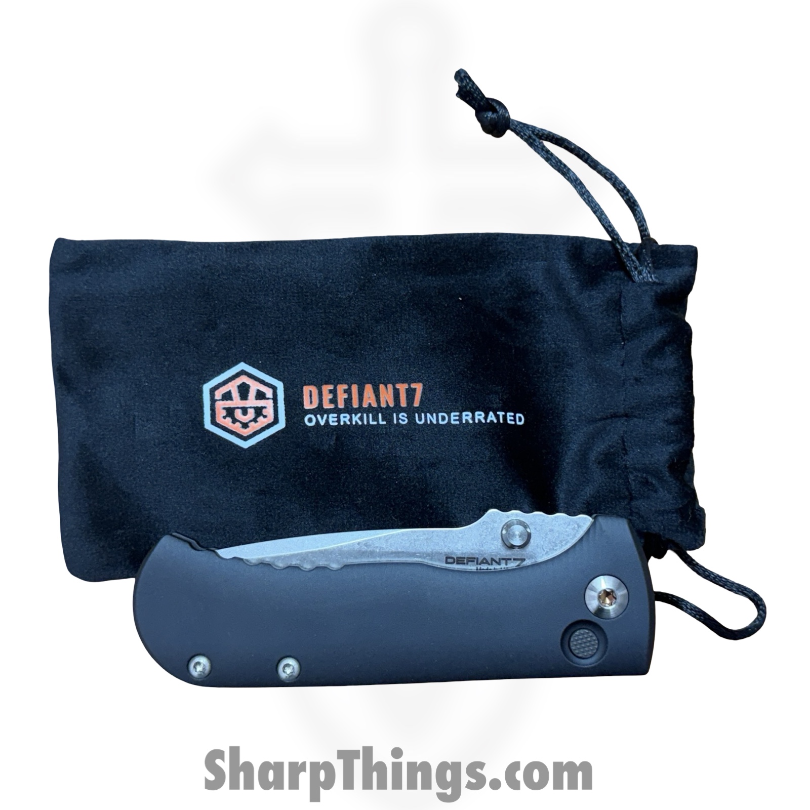 Defiant 7 - D7-TALOS-SW - Talos - Folding Knife - CPM MagnaCut Stonewash Drop Point - Titanium - Black - Image 11