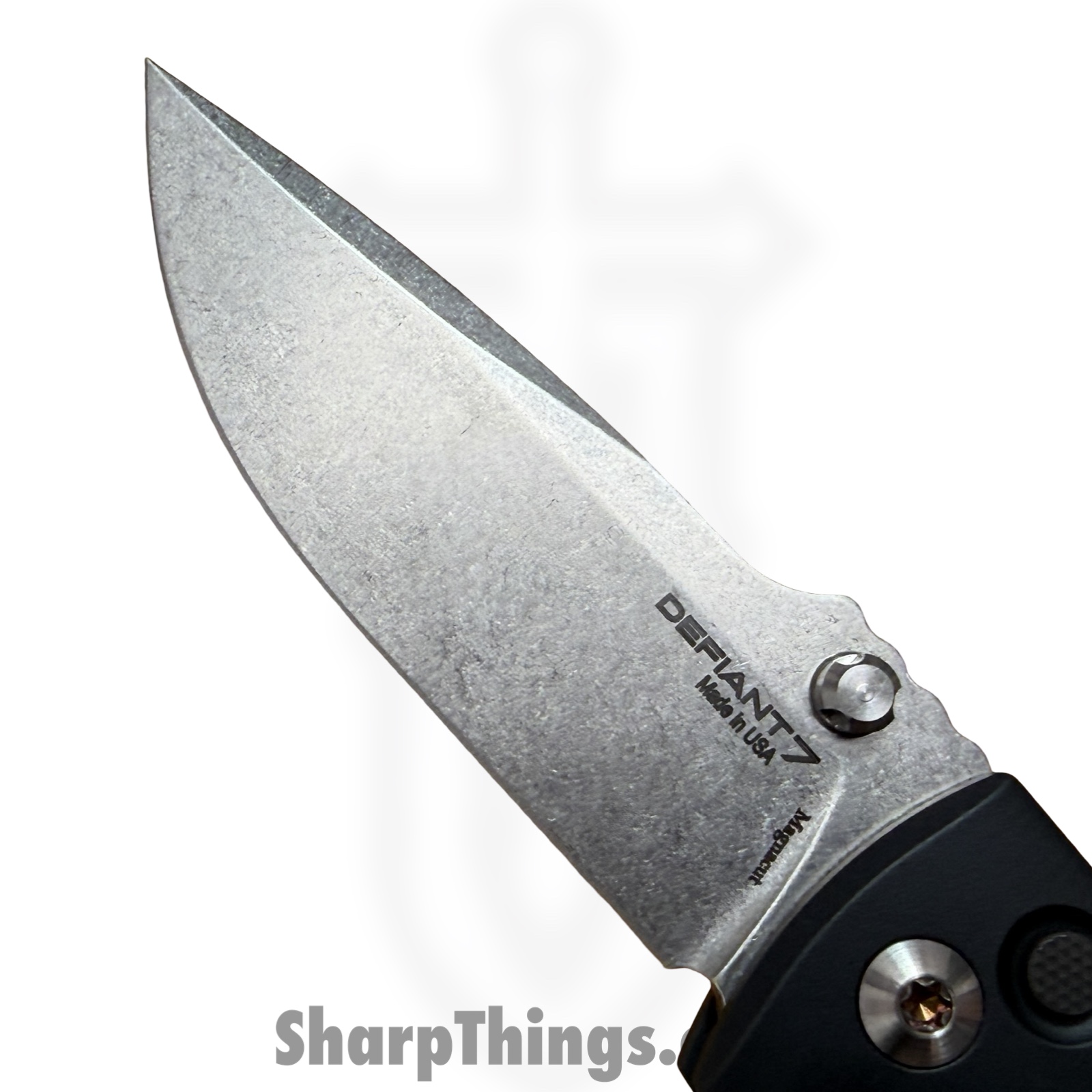 Defiant 7 - D7-TALOS-SW - Talos - Folding Knife - CPM MagnaCut Stonewash Drop Point - Titanium - Black - Image 6