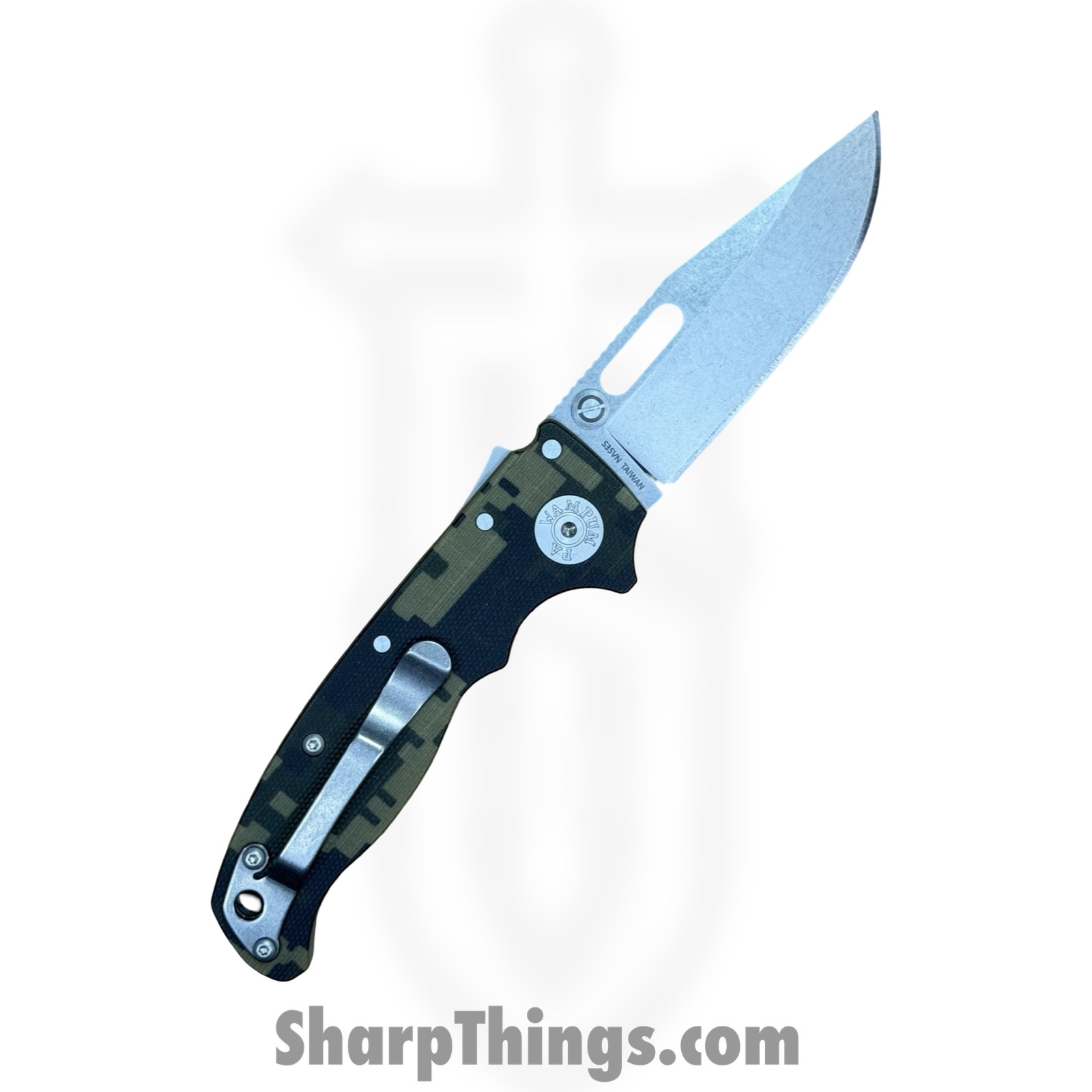 Demko Knives - DEM09632 - AD 20.5 Shark-Lock DIGI - Folding Knife - S35VN Stonewash Shark Foot - G10 - Camo - Image 2