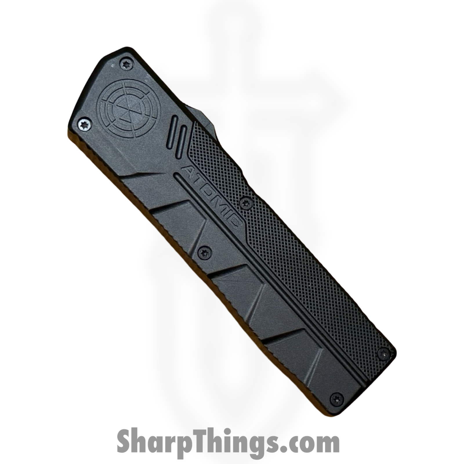 Atomic Knives - WNS-DT01BK - UltraLite ATOMIC - OTF Auto - D2 Satin Tanto - Aluminum - Black - Image 4