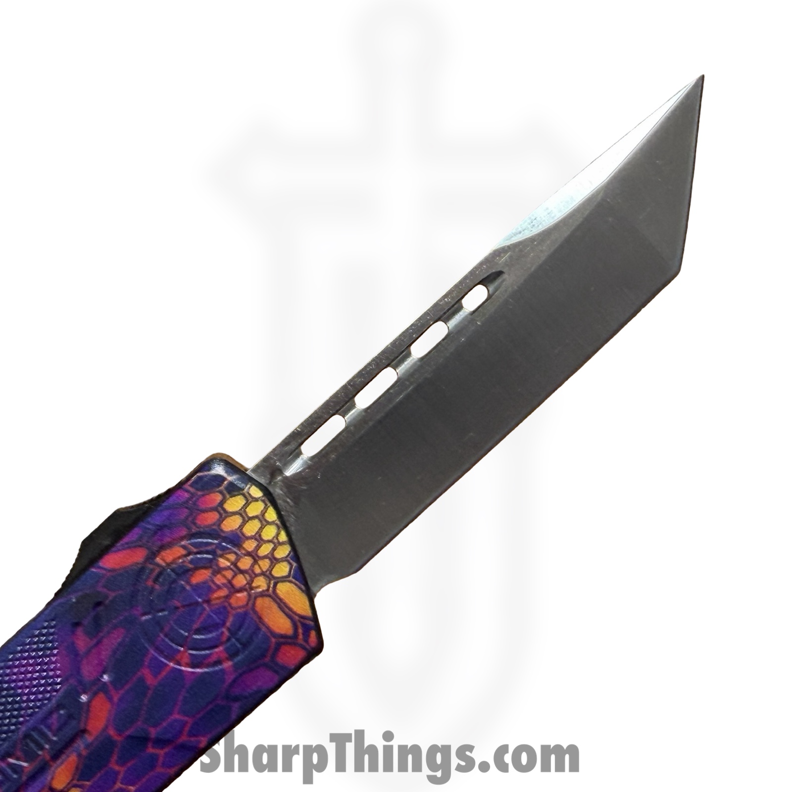 Atomic Knives - WNS-DT01SCMP - UltraLite ATOMIC - OTF Auto - D2 Satin Tanto - Aluminum - Snake Camo - Image 7