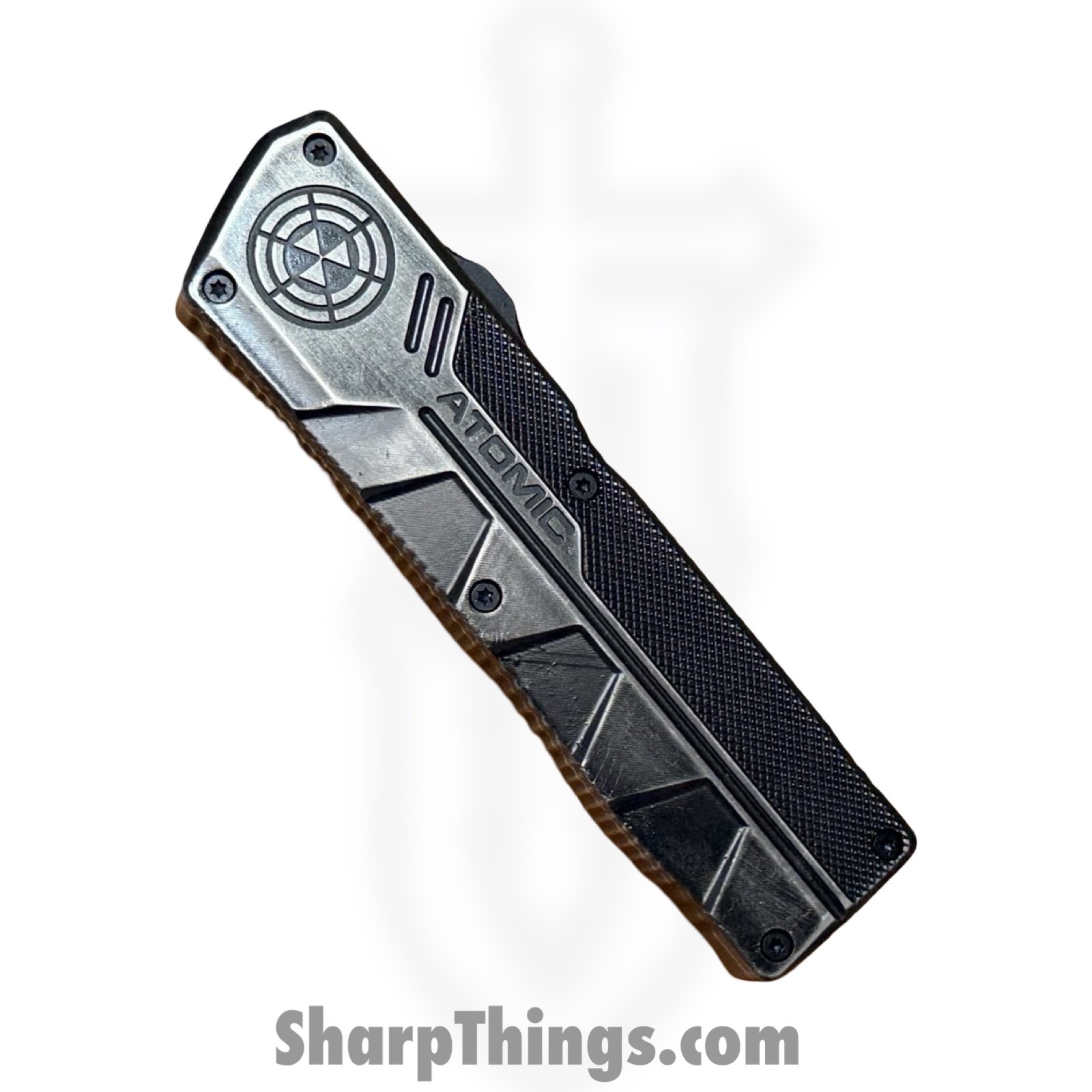 Atomic Knives - WNS-DT01SWDE - UltraLite ATOMIC - OTF Auto - D2 Stonewash Dagger - Aluminum - Stonewash - Image 4