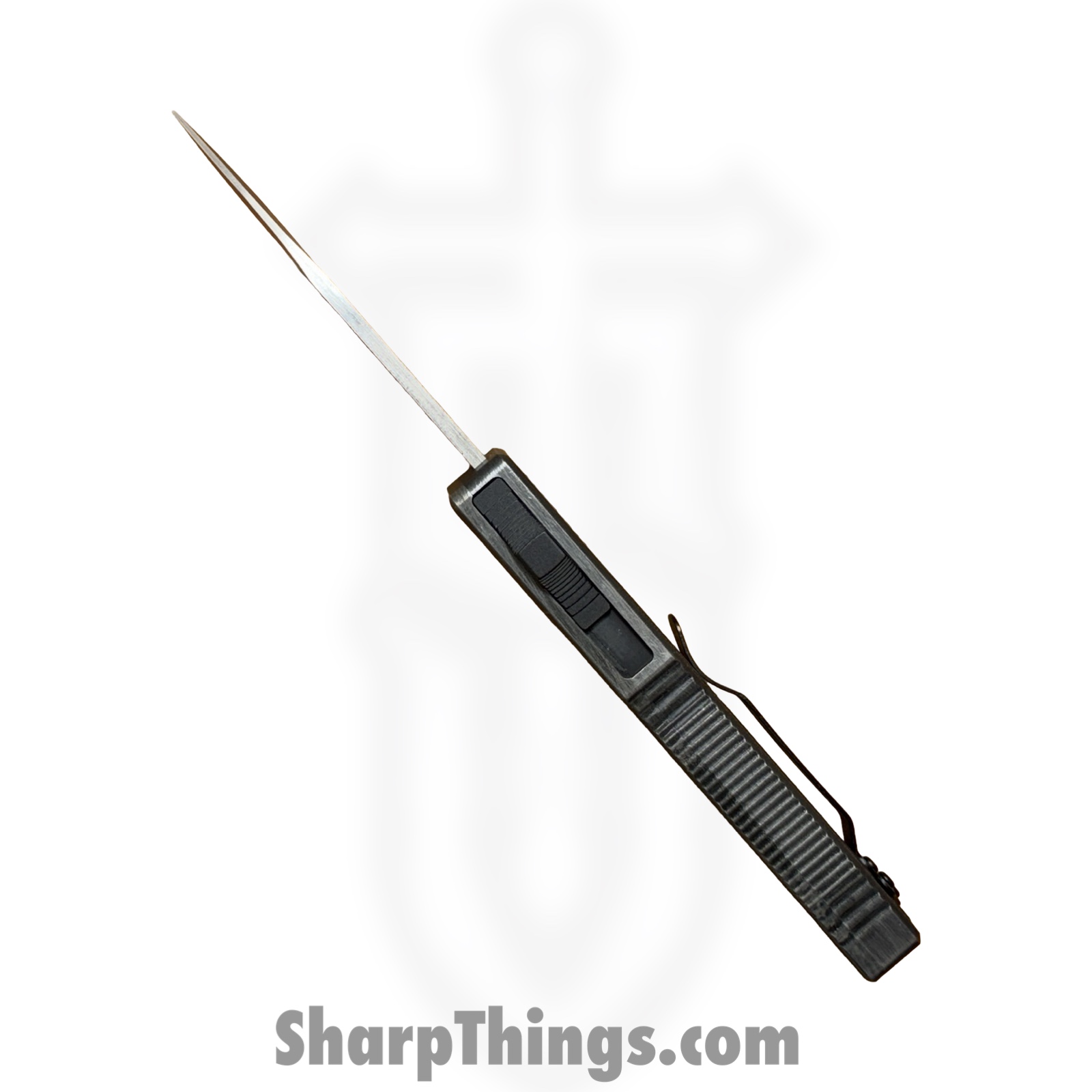 Atomic Knives - WNS-DT01SWDP - UltraLite ATOMIC - OTF Auto - D2 Stonewash Drop Point - Aluminum - Stonewash - Image 8
