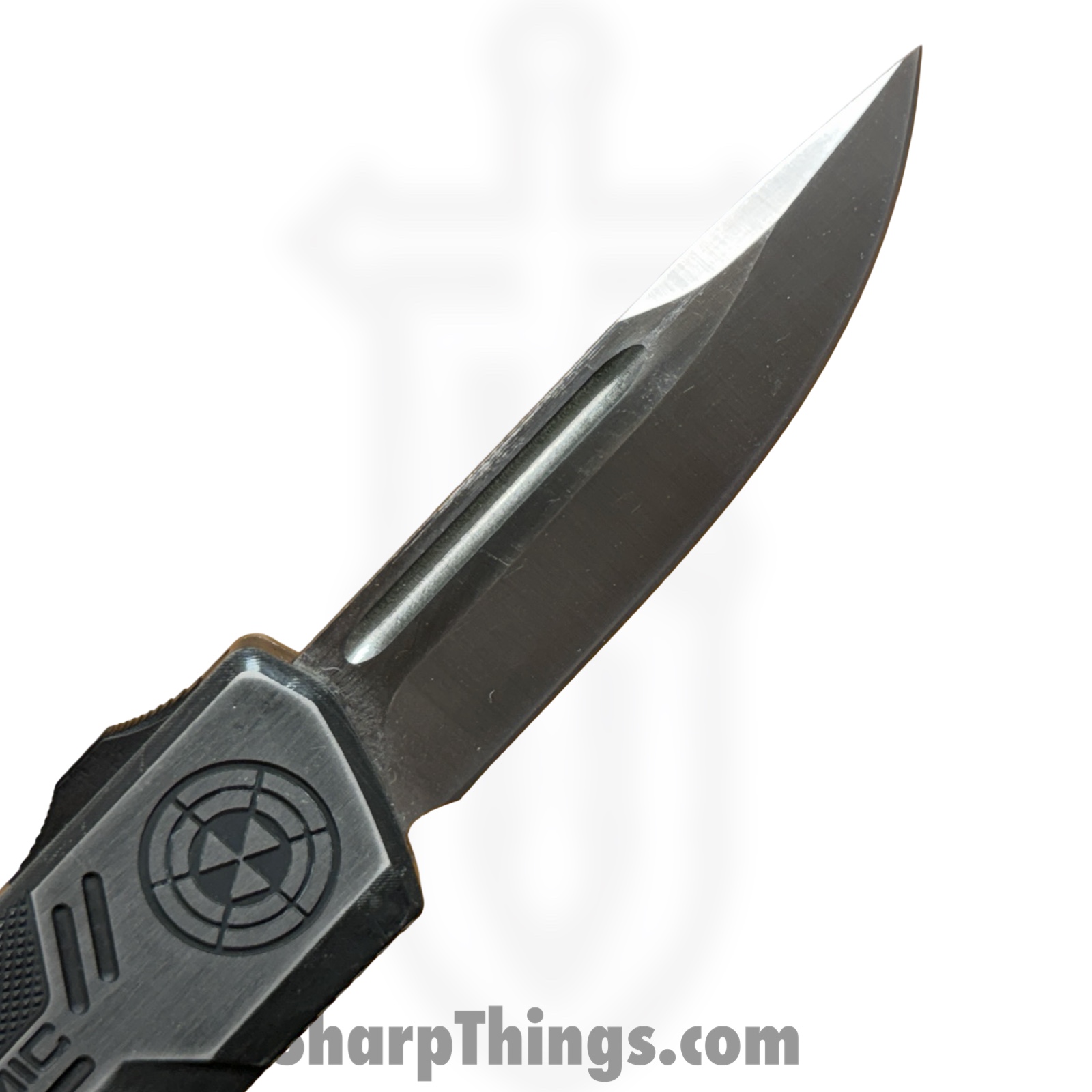 Atomic Knives - WNS-DT01SWDP - UltraLite ATOMIC - OTF Auto - D2 Stonewash Drop Point - Aluminum - Stonewash - Image 7