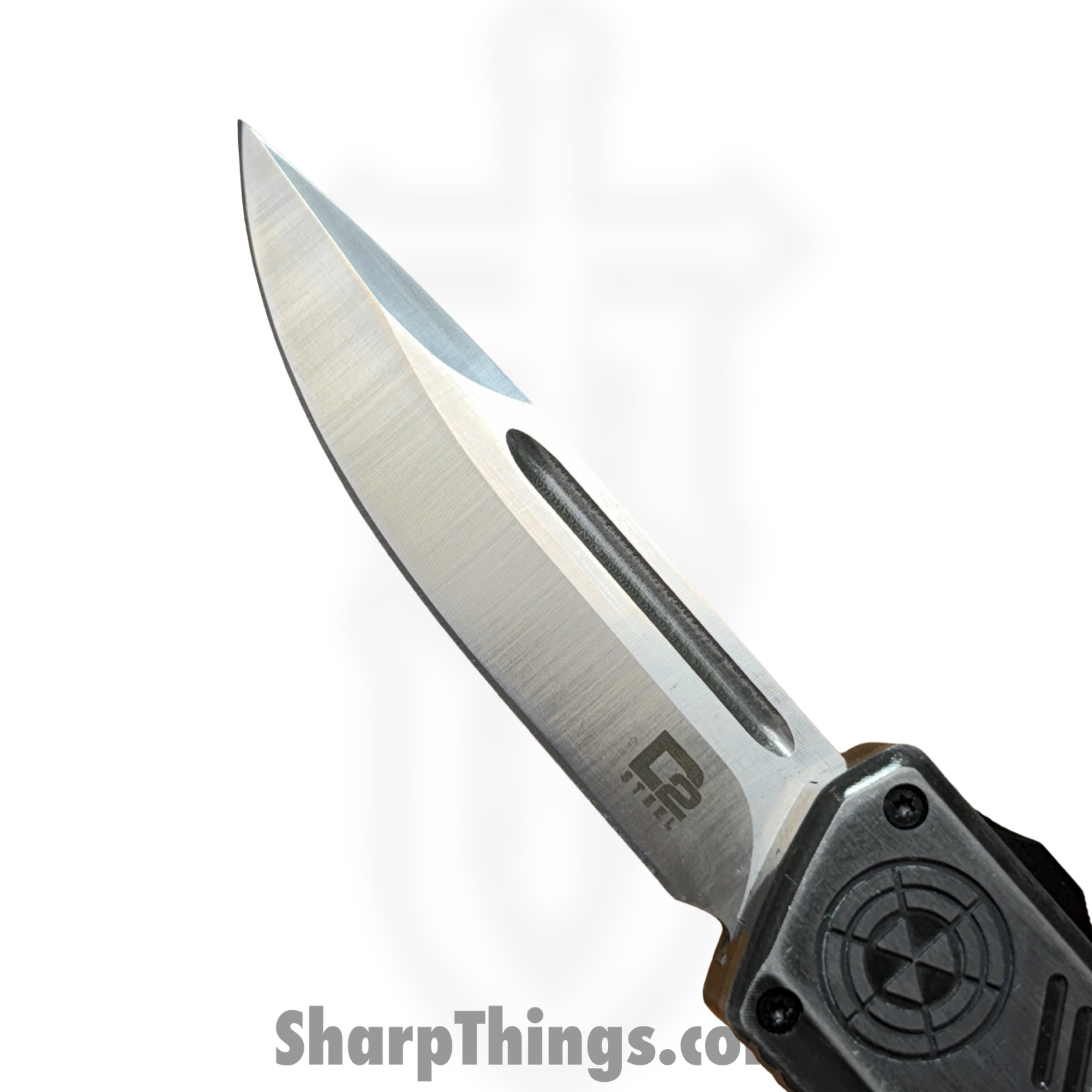 Atomic Knives - WNS-DT01SWDP - UltraLite ATOMIC - OTF Auto - D2 Stonewash Drop Point - Aluminum - Stonewash - Image 6