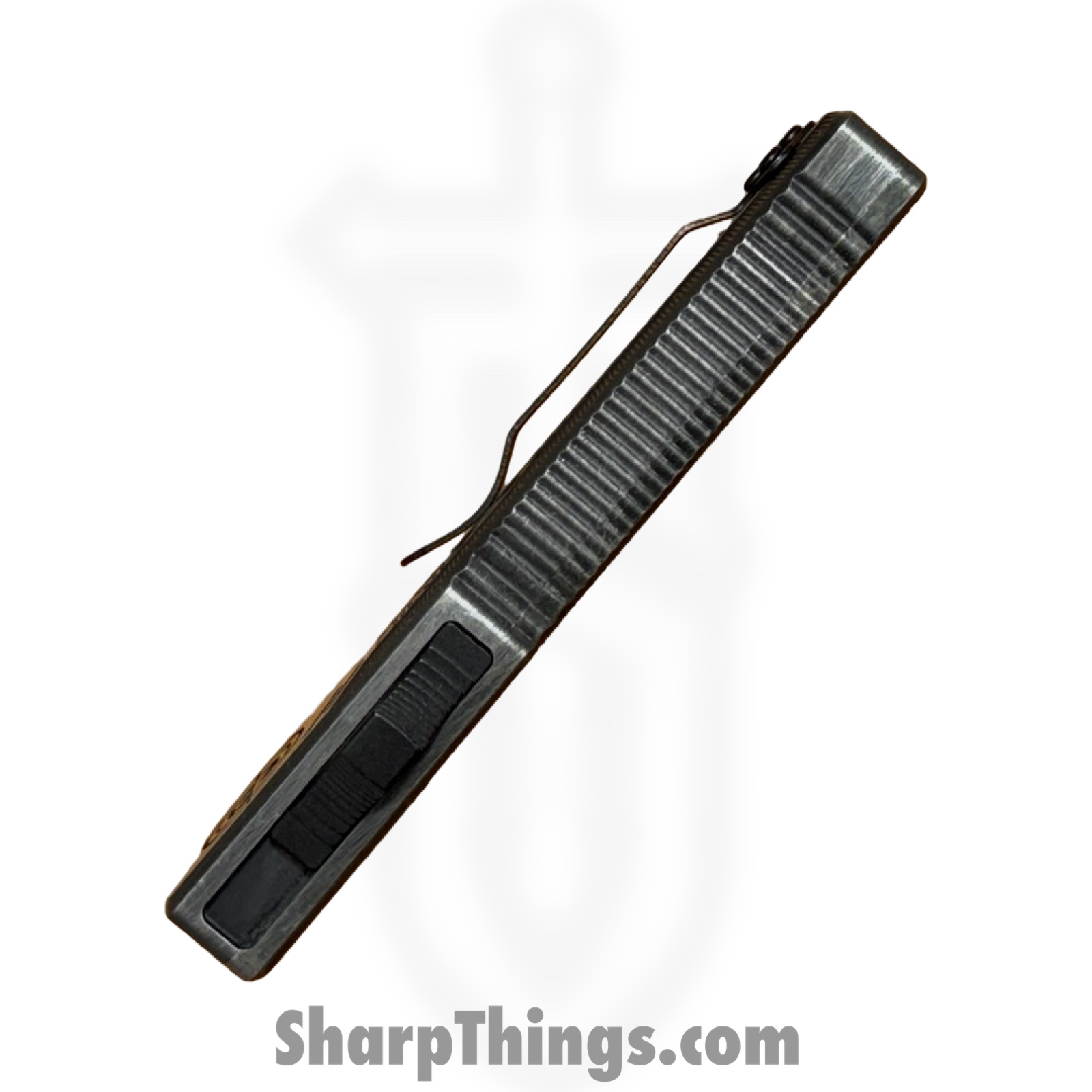 Atomic Knives - WNS-DT01SWDP - UltraLite ATOMIC - OTF Auto - D2 Stonewash Drop Point - Aluminum - Stonewash - Image 3