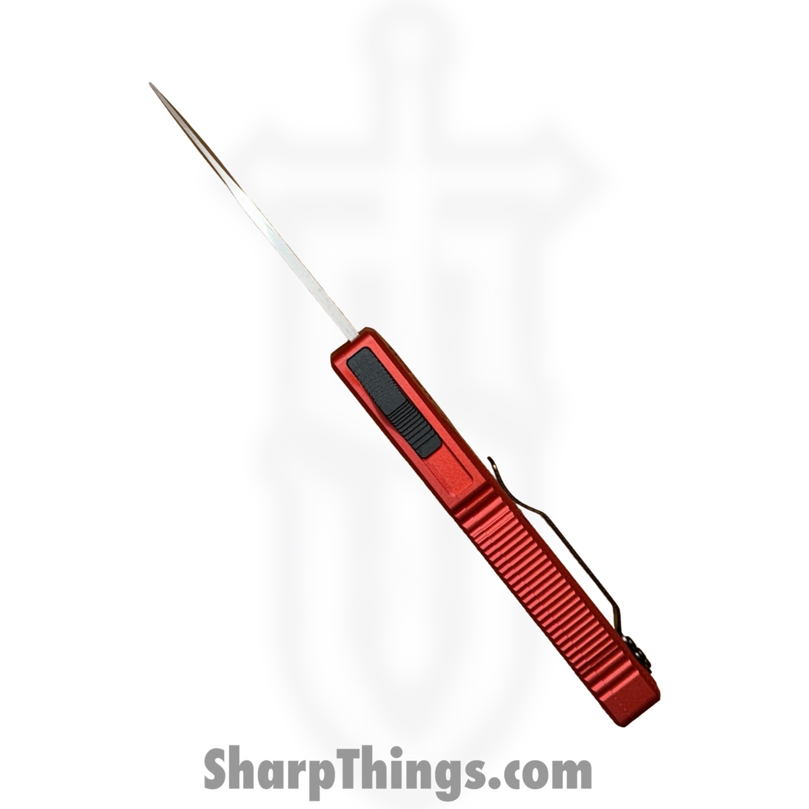 Atomic Knives - WNS-DT01RDDP - UltraLite ATOMIC - OTF Auto - D2 Satin Drop Point - Aluminum - Red - Image 12