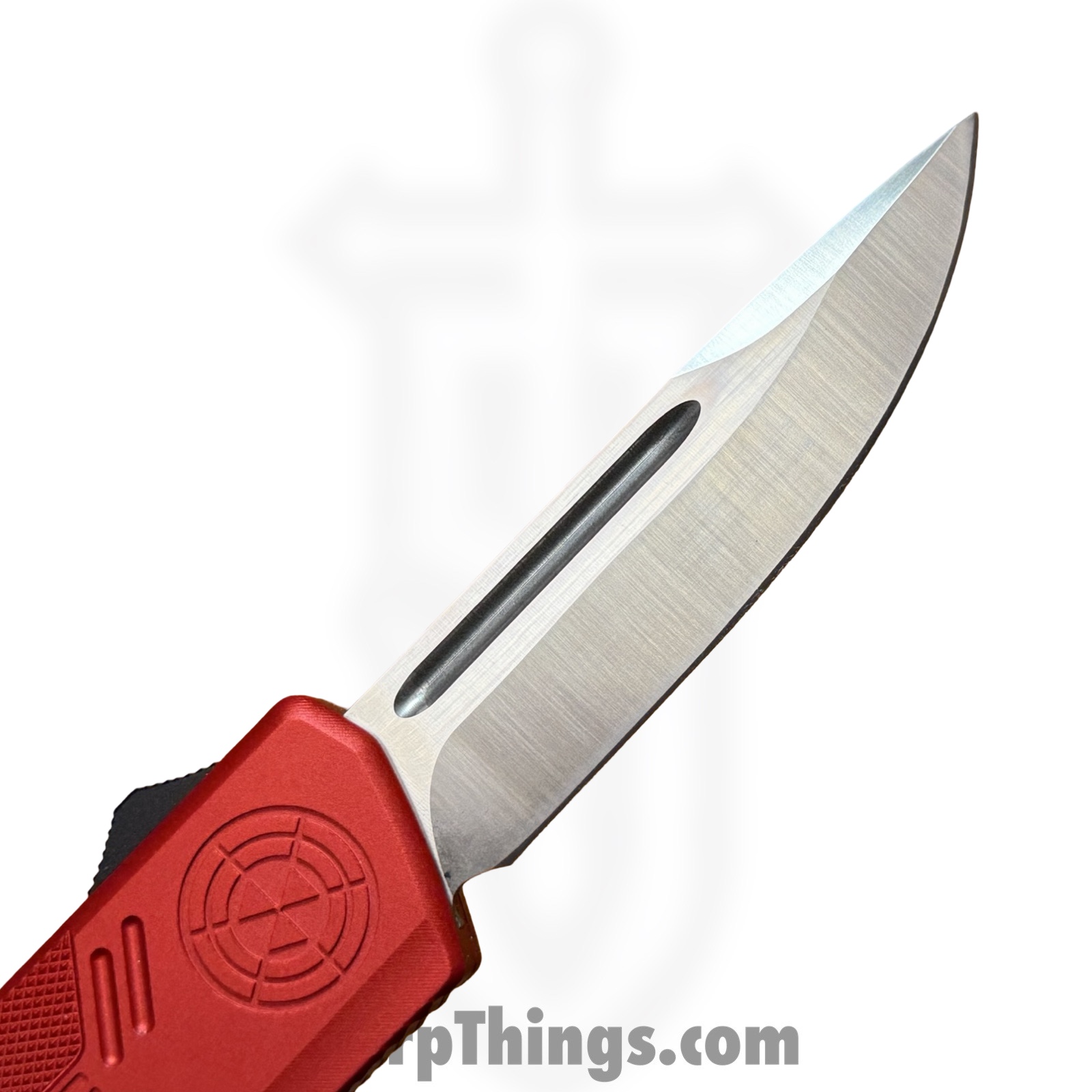 Atomic Knives - WNS-DT01RDDP - UltraLite ATOMIC - OTF Auto - D2 Satin Drop Point - Aluminum - Red - Image 11
