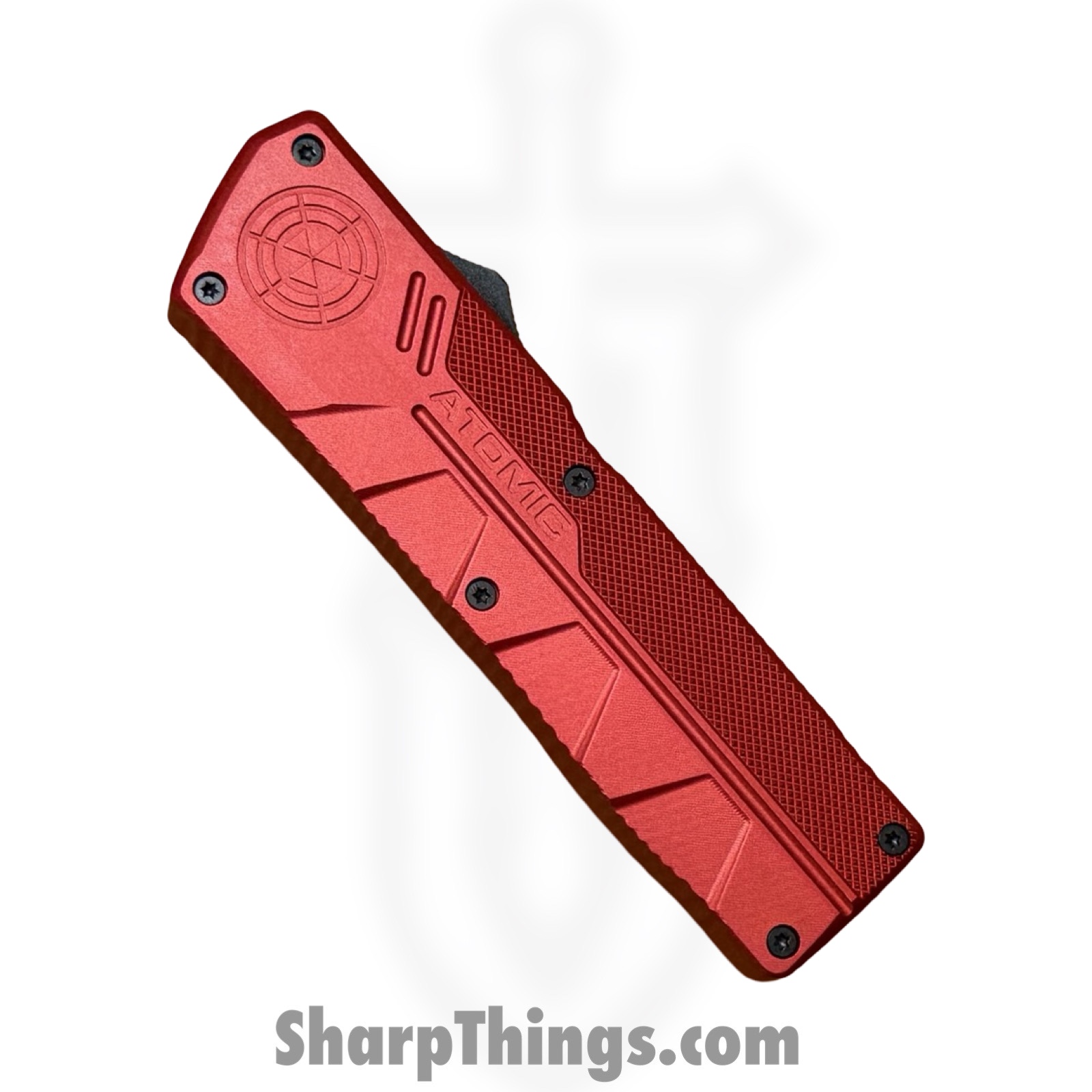 Atomic Knives - WNS-DT01RDDP - UltraLite ATOMIC - OTF Auto - D2 Satin Drop Point - Aluminum - Red - Image 8