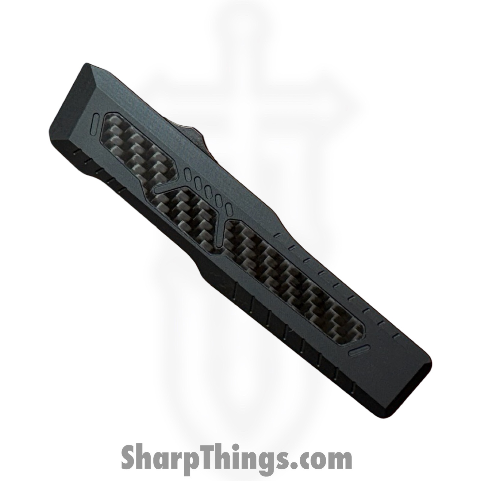 Atomic Knives - WNS-DT05BK - UltraLite ATOMIC - OTF Auto - D2 Coated Drop Point - Aluminum and CF - Black - Image 6