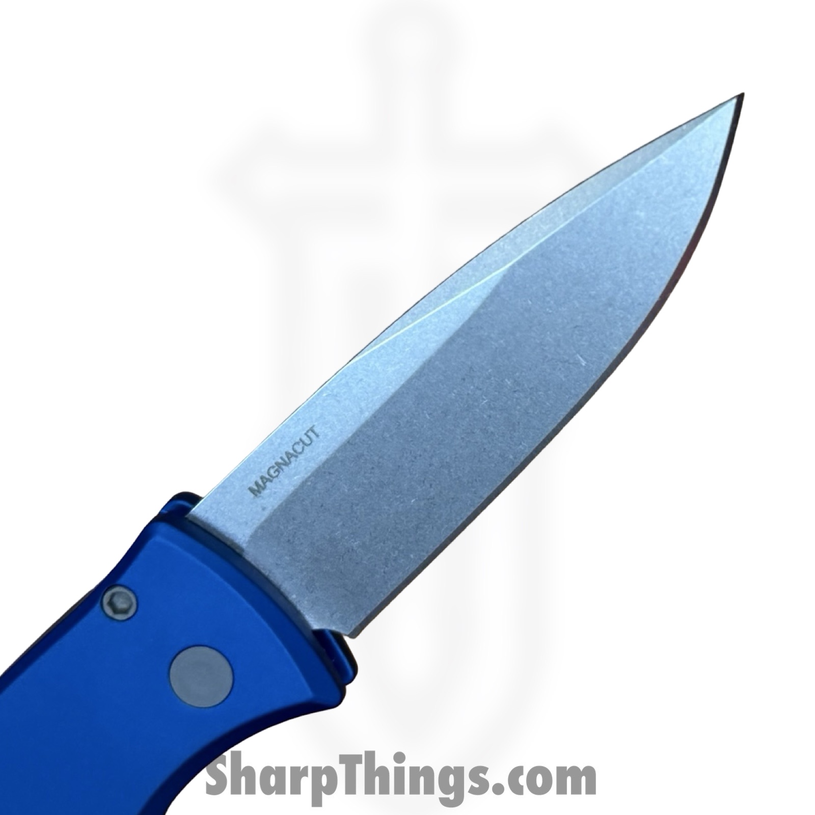 ProTech - DUKE2101-BLUE - DUKE 2 - Automatic Knife - CPM MagnaCut Stonewash Drop Point - Aluminum - Blue - Image 7