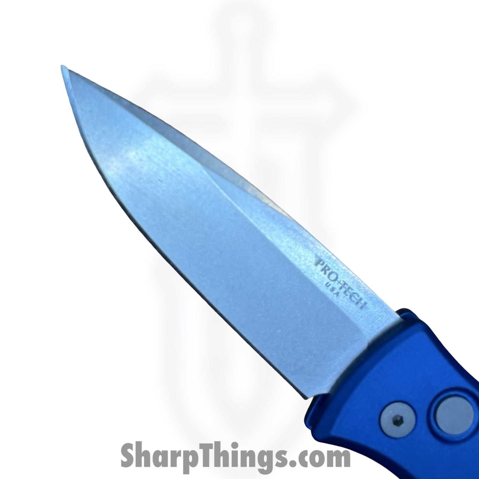 ProTech - DUKE2101-BLUE - DUKE 2 - Automatic Knife - CPM MagnaCut Stonewash Drop Point - Aluminum - Blue - Image 6