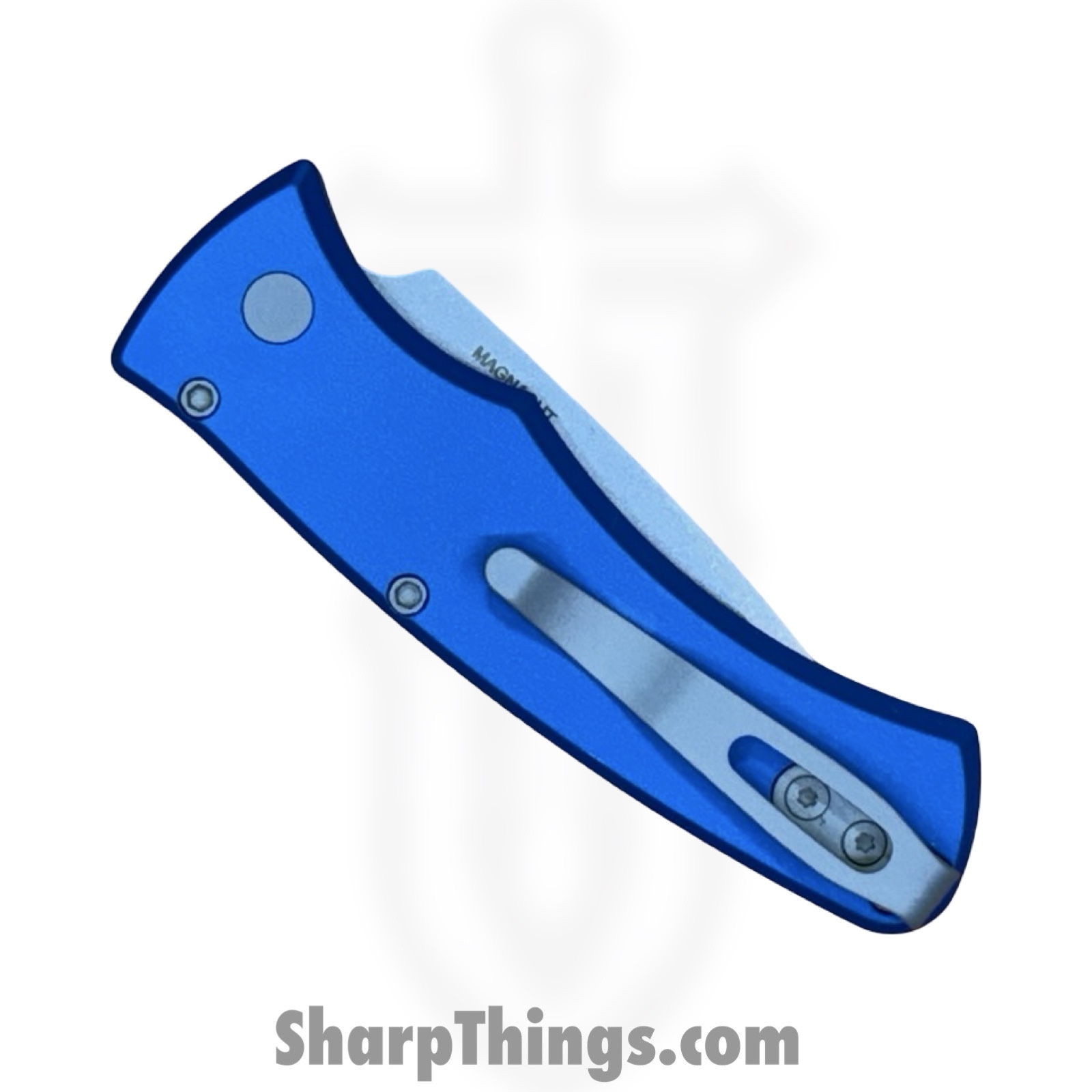 ProTech - DUKE2101-BLUE - DUKE 2 - Automatic Knife - CPM MagnaCut Stonewash Drop Point - Aluminum - Blue - Image 4