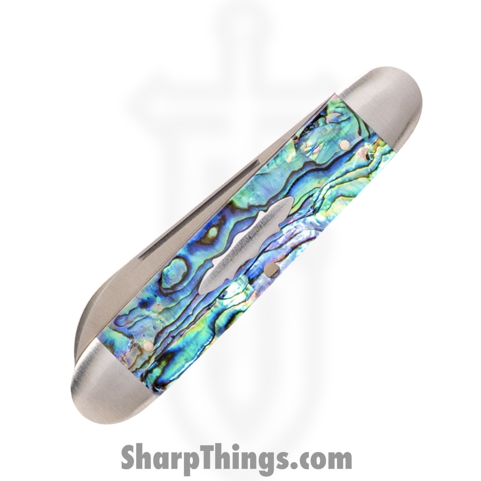 Jack Wolf Knives - EQEND-ABAL - Equal End - Folding Knife - 14C28N Drop Spear - Abalone - Multi-Color - Image 7