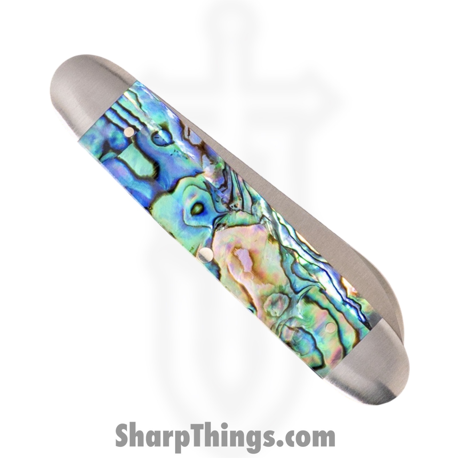 Jack Wolf Knives - EQEND-ABAL - Equal End - Folding Knife - 14C28N Drop Spear - Abalone - Multi-Color - Image 6