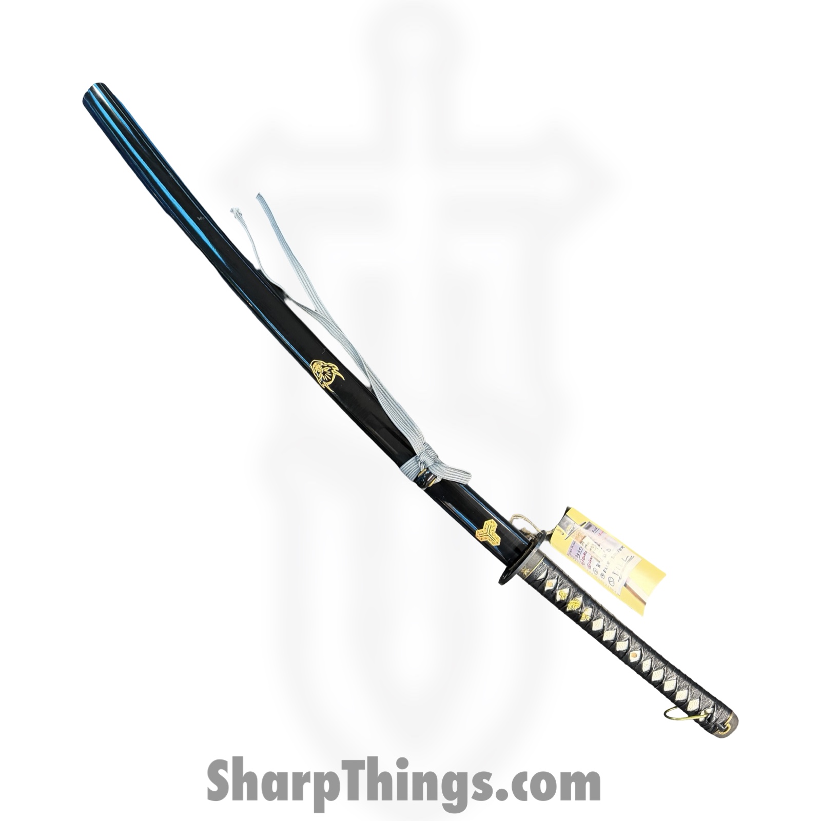 Hattori Hanzo - F-320-E-Z - 42in Kill Bill Handmade Bill Katana - Fixed Blade Knife - 1045 HC Satin - Cord Wrapped - Black - Image 3
