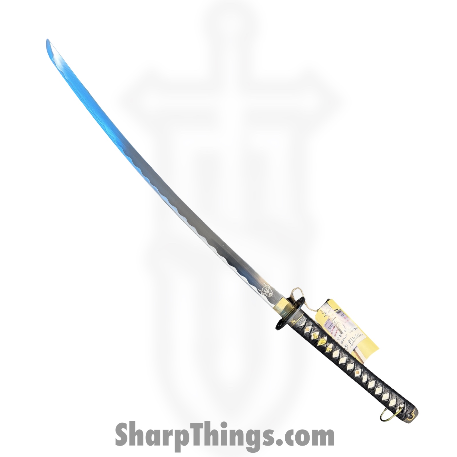 Hattori Hanzo - F-320-E-Z - 42in Kill Bill Handmade Bill Katana - Fixed Blade Knife - 1045 HC Satin - Cord Wrapped - Black - Image 2